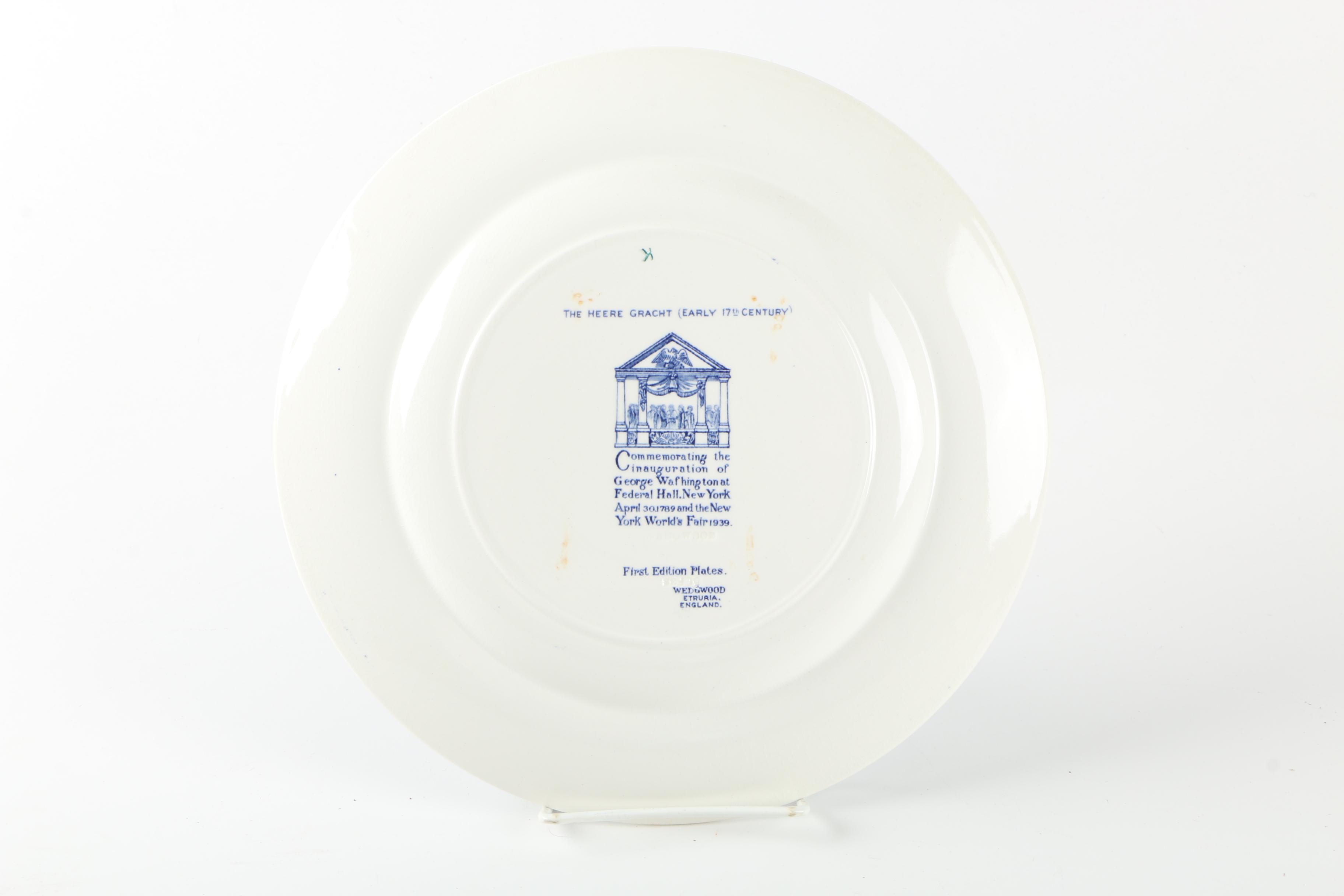 Wedgwood George Washington Inaugural Commemorative Plates