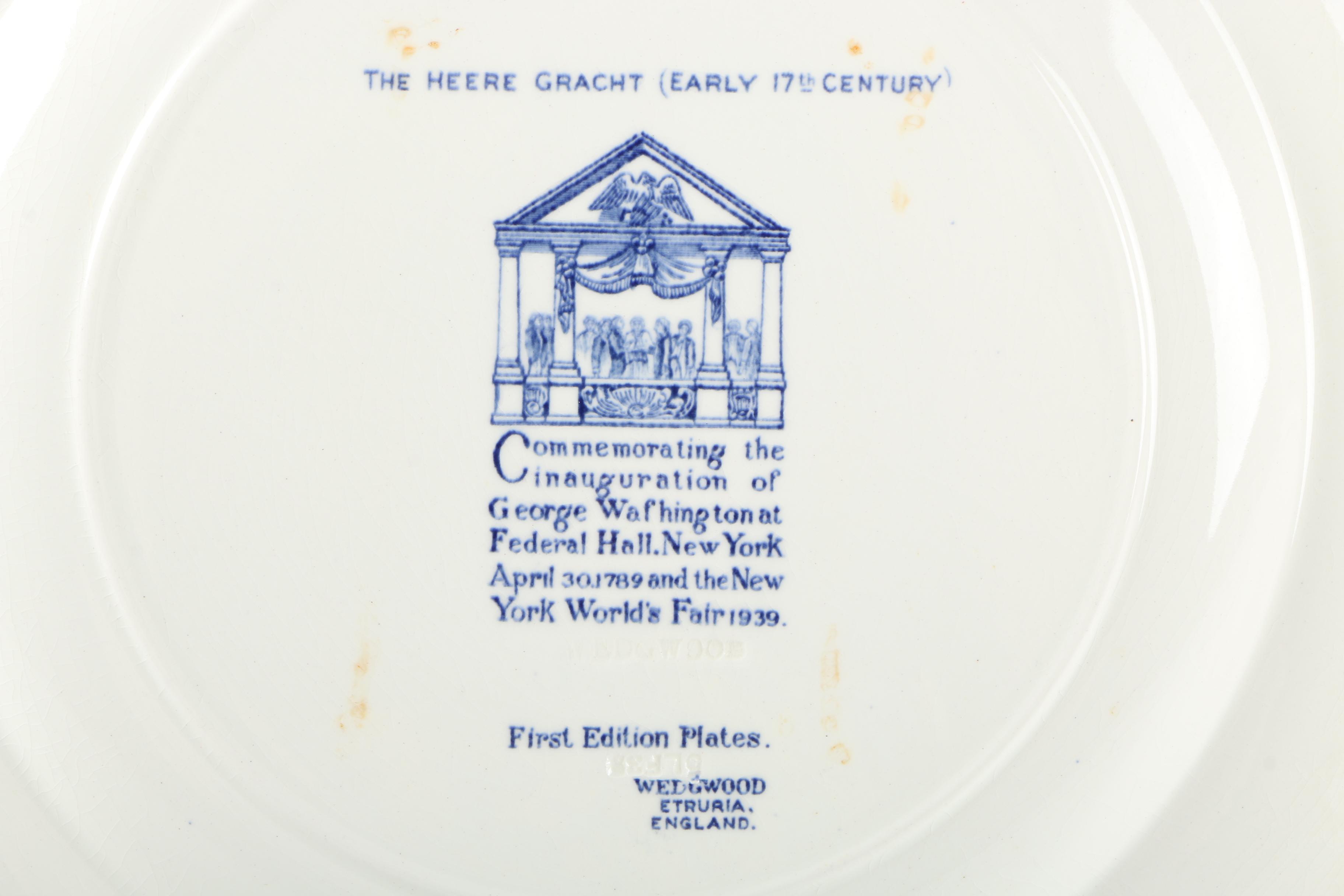 Wedgwood George Washington Inaugural Commemorative Plates