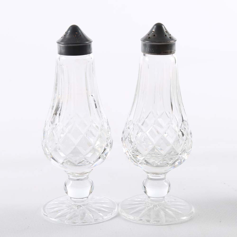 Waterford Crystal Salt and Pepper Shakers with a Sugar Caster