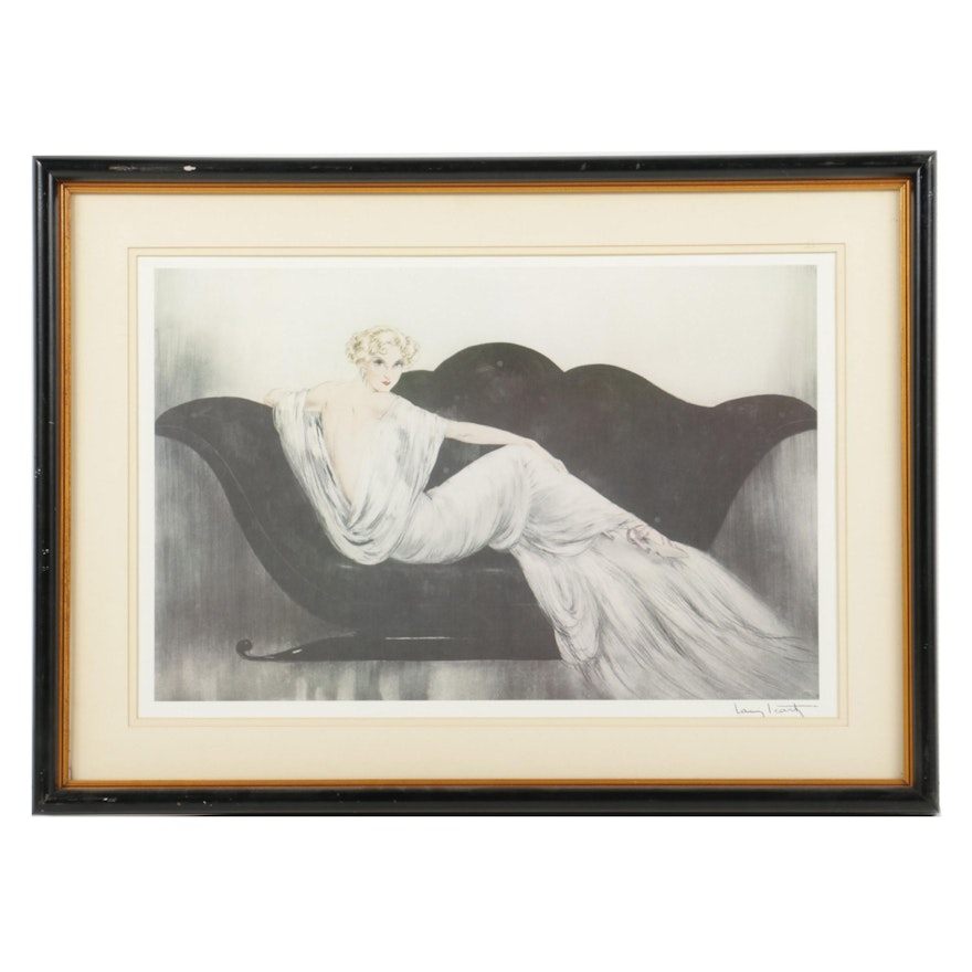 Reproduction Print After Louis Icart "The Sofa"