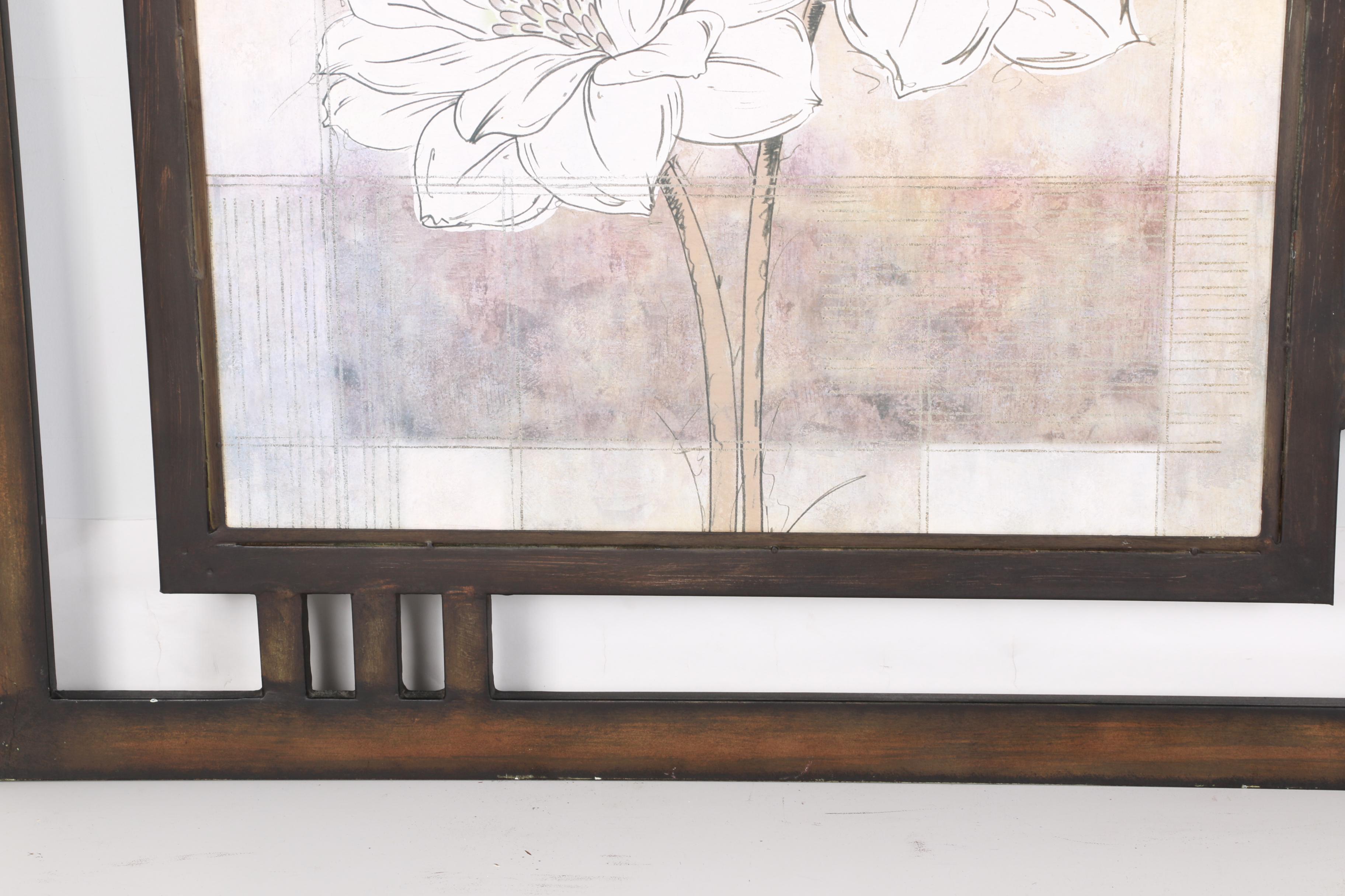 Pair of Floral Offset Lithographs