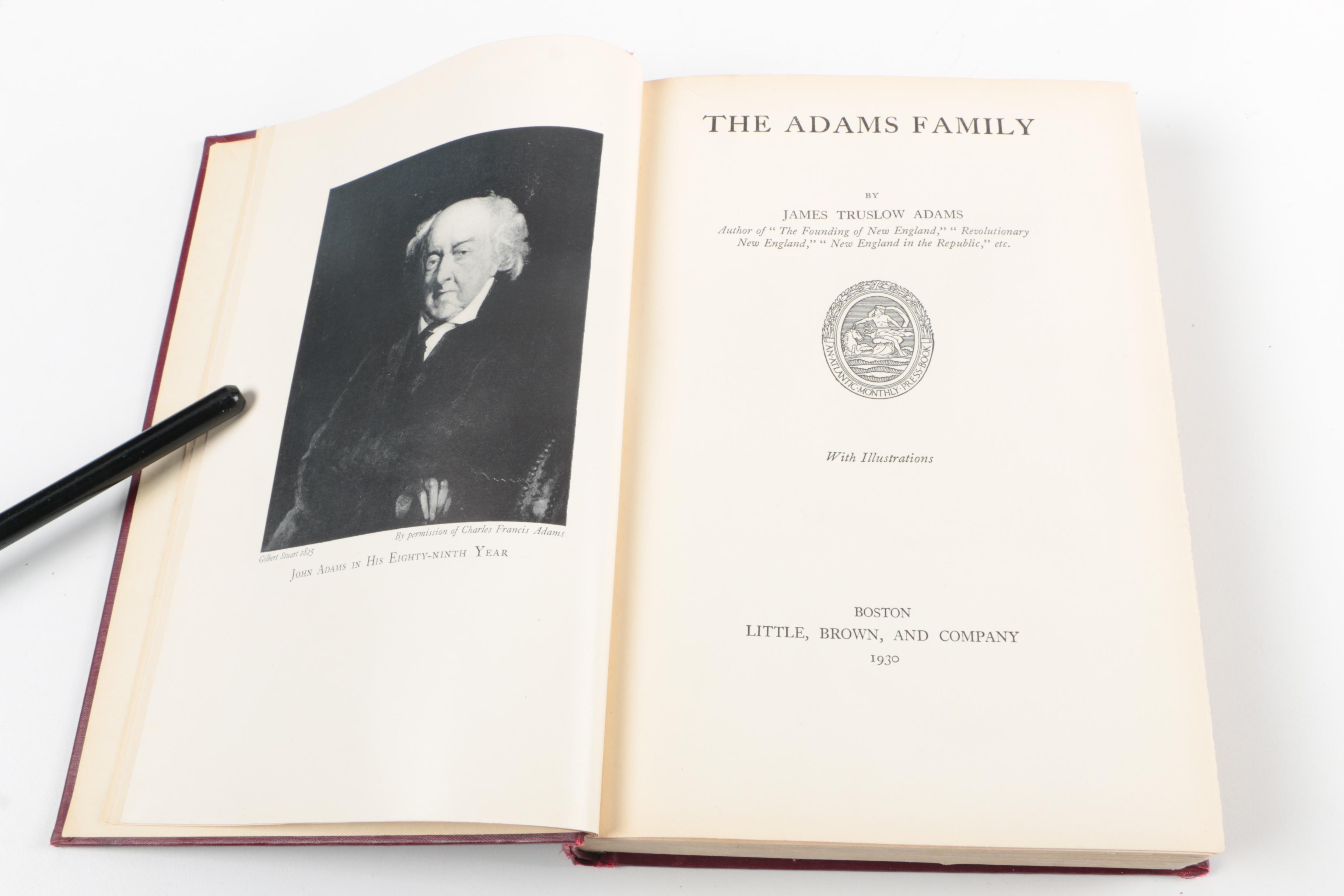 Vintage  Adams Biography and Antique Funeral Program