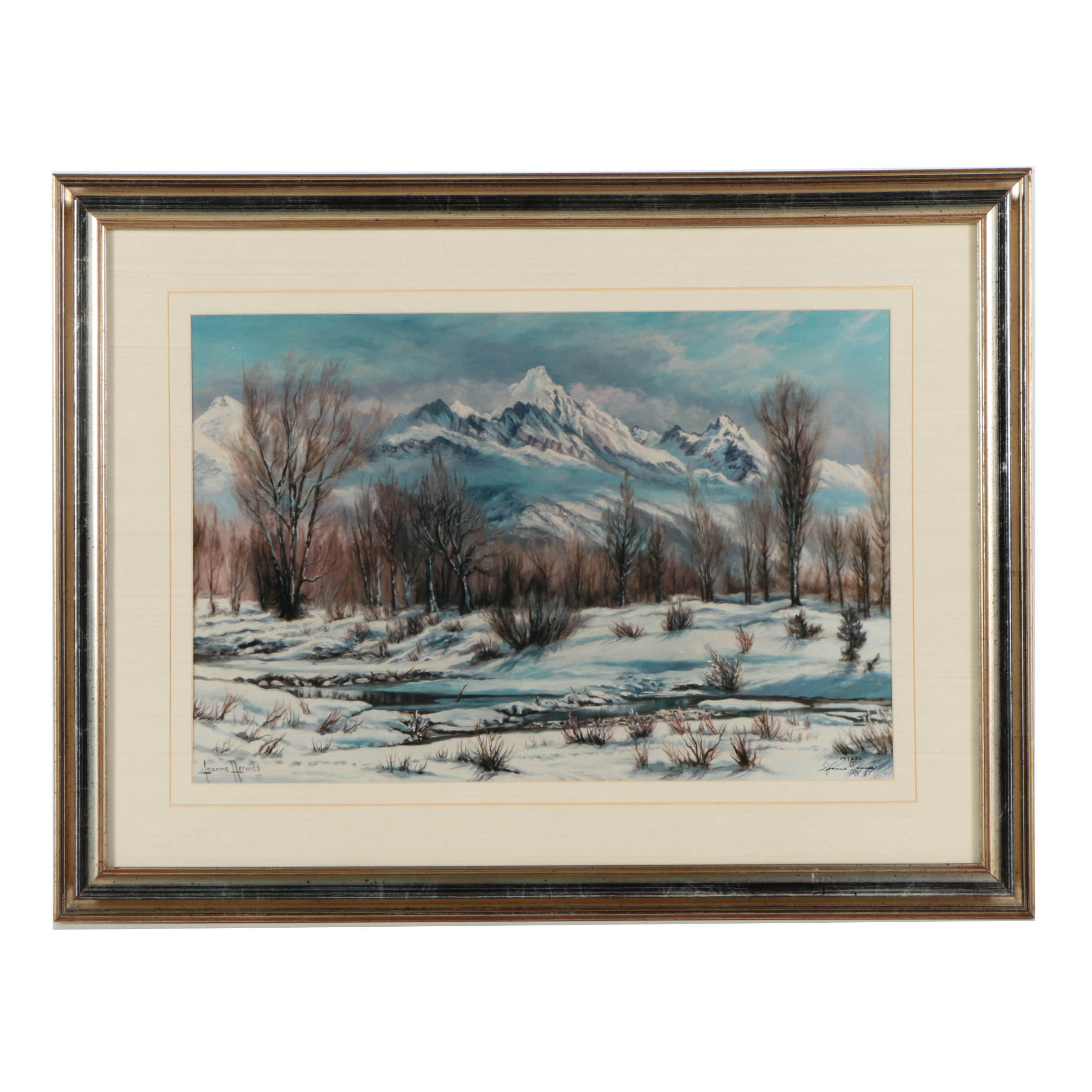 Joanne Hennes Limited Edition Giclée Print "Winter Along the Gros Ventre"