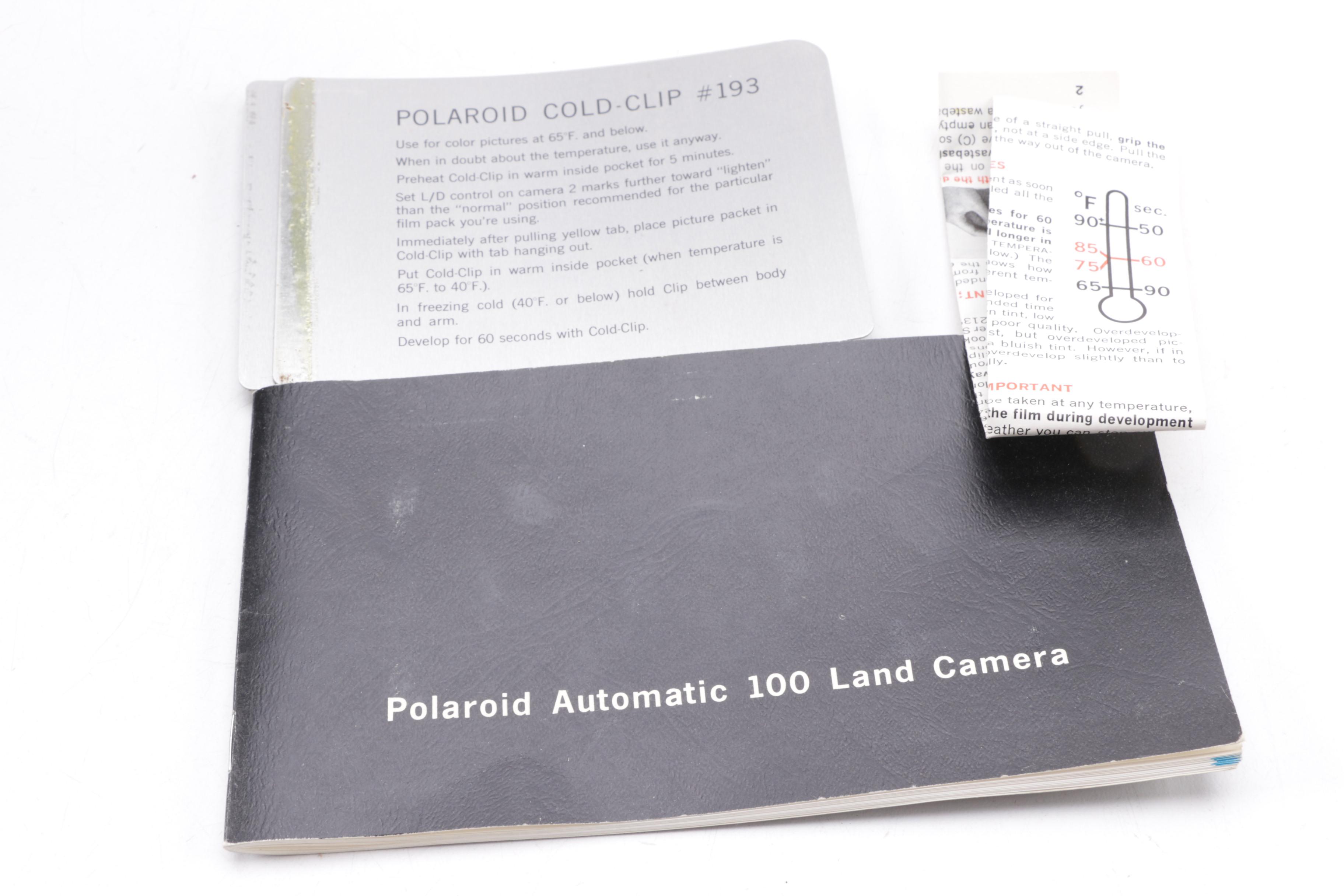 Polaroid Camera and Kodak Movie Light