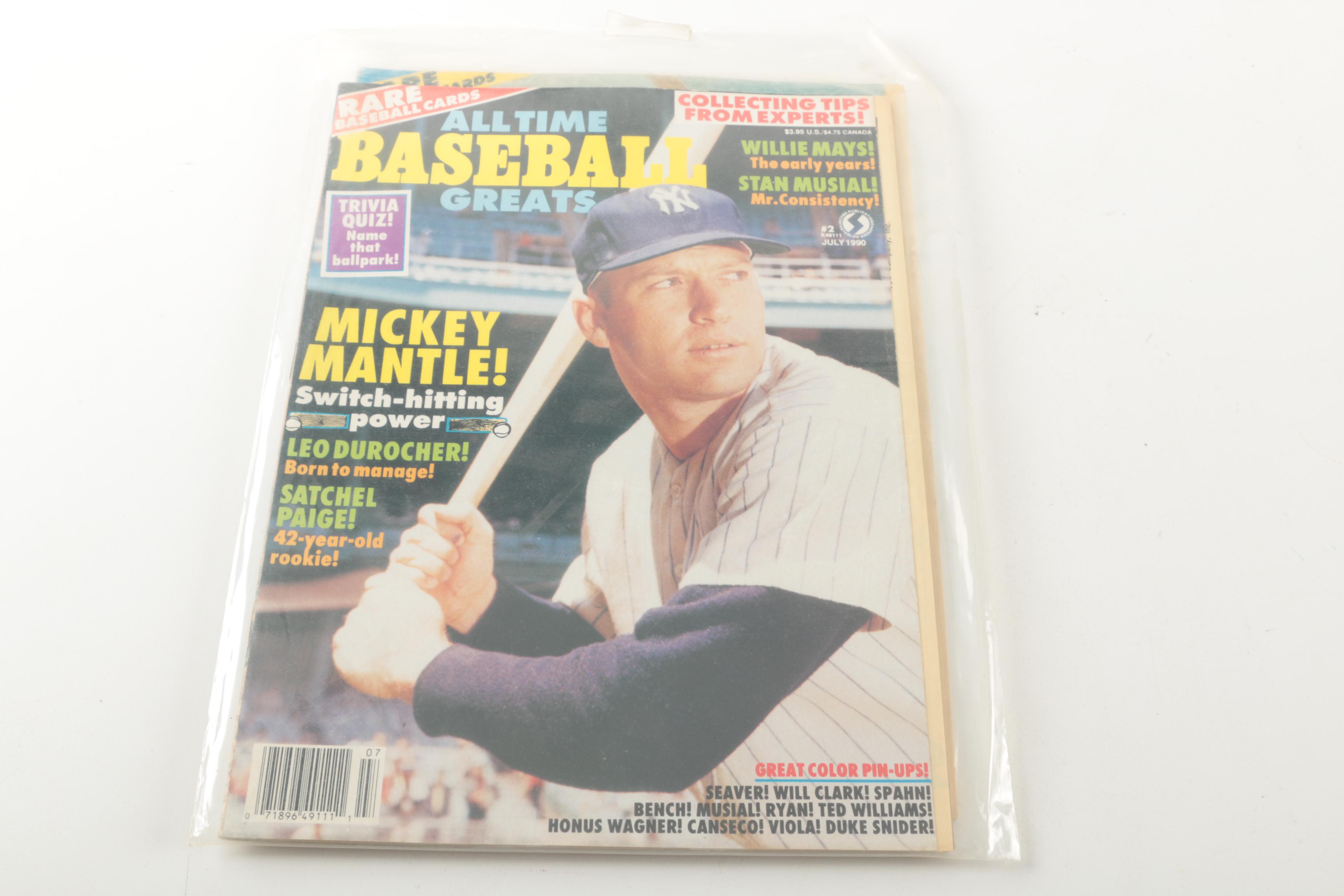 1990 and 1991 "All Time Baseball Greats" Magazines
