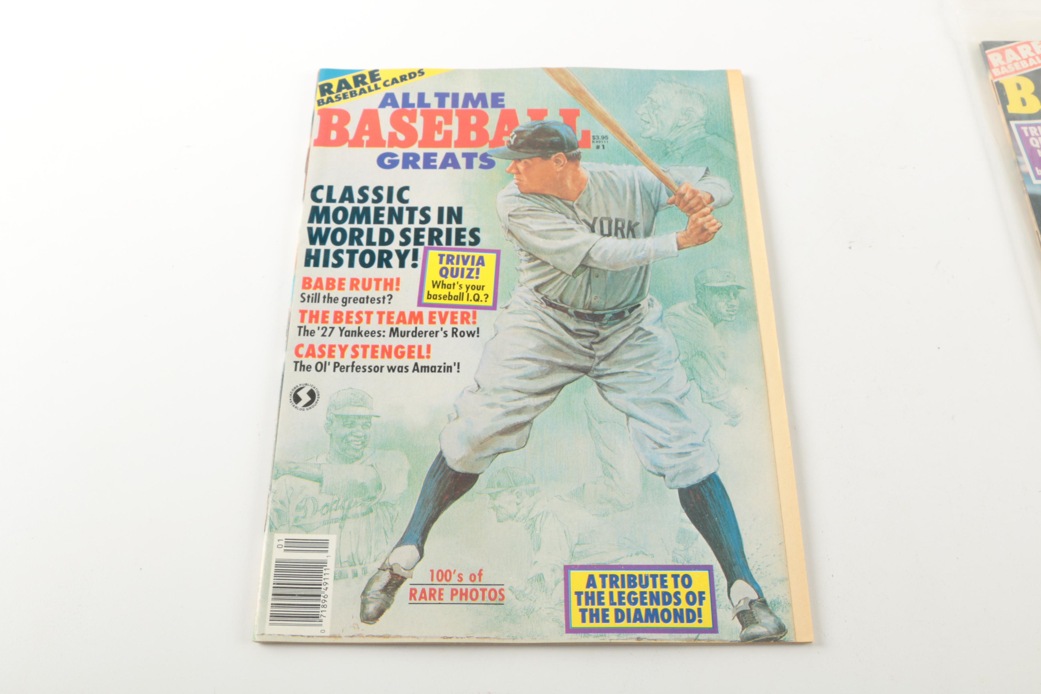 1990 and 1991 "All Time Baseball Greats" Magazines