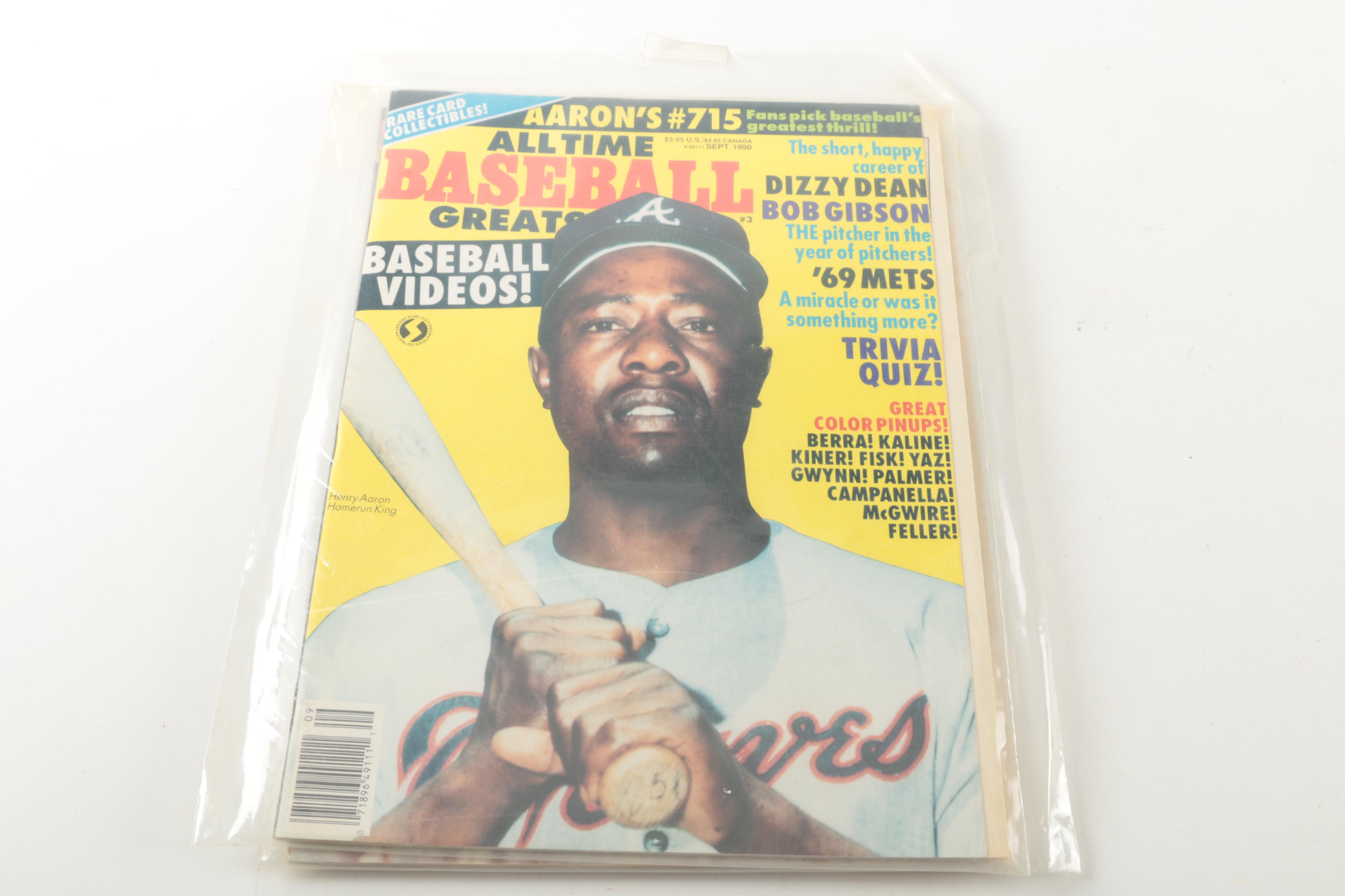 1990 and 1991 "All Time Baseball Greats" Magazines
