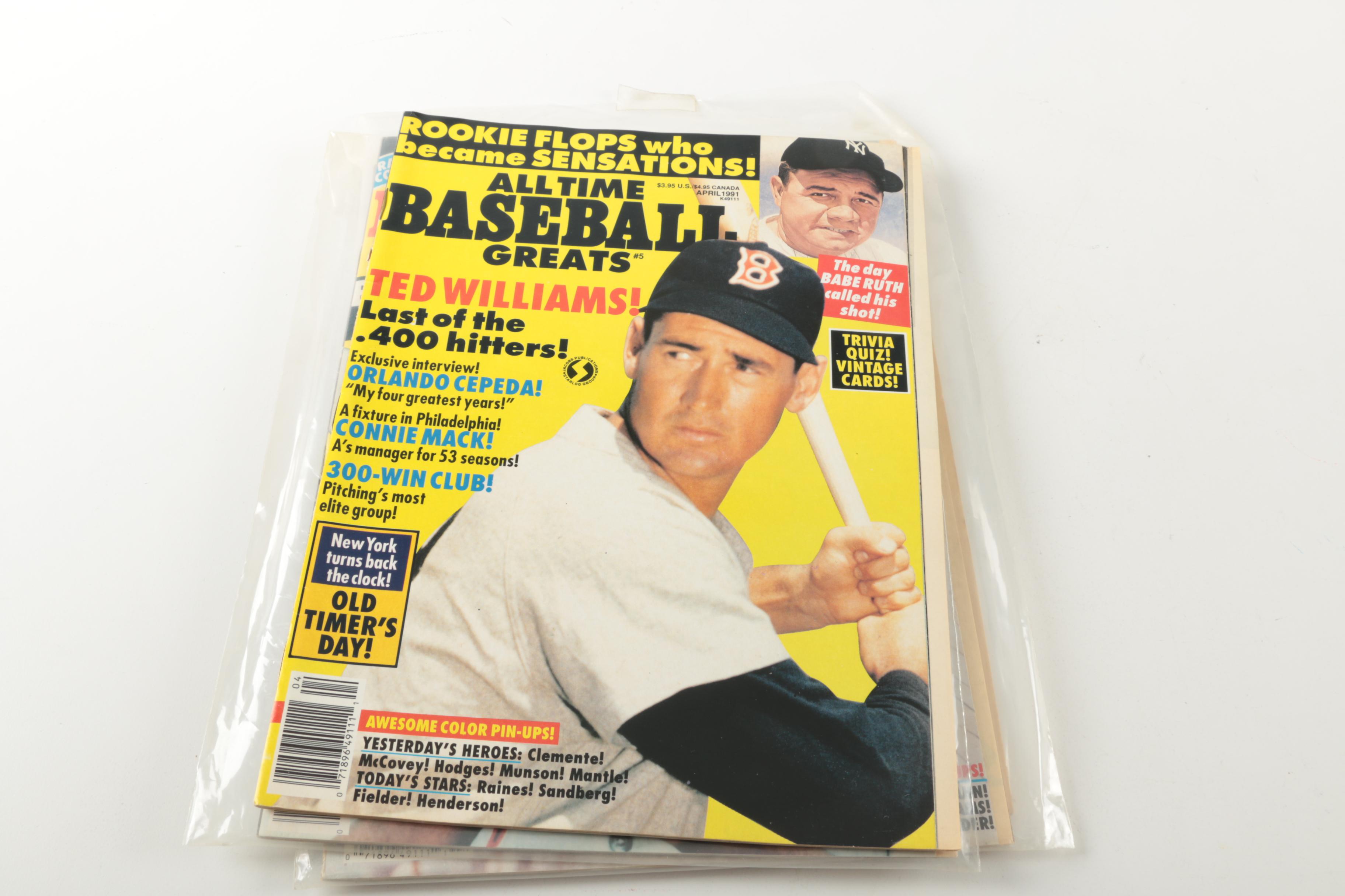 1990 and 1991 "All Time Baseball Greats" Magazines