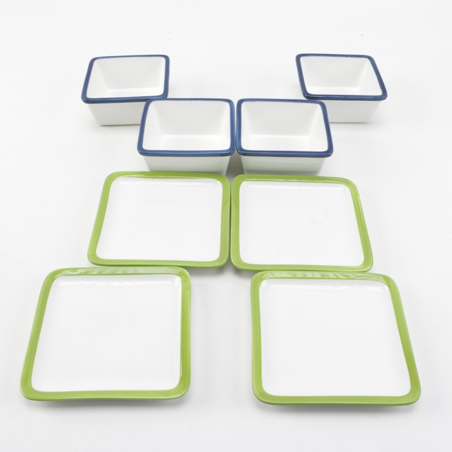 Aperitivo Square Porcelain Bowls and Plates