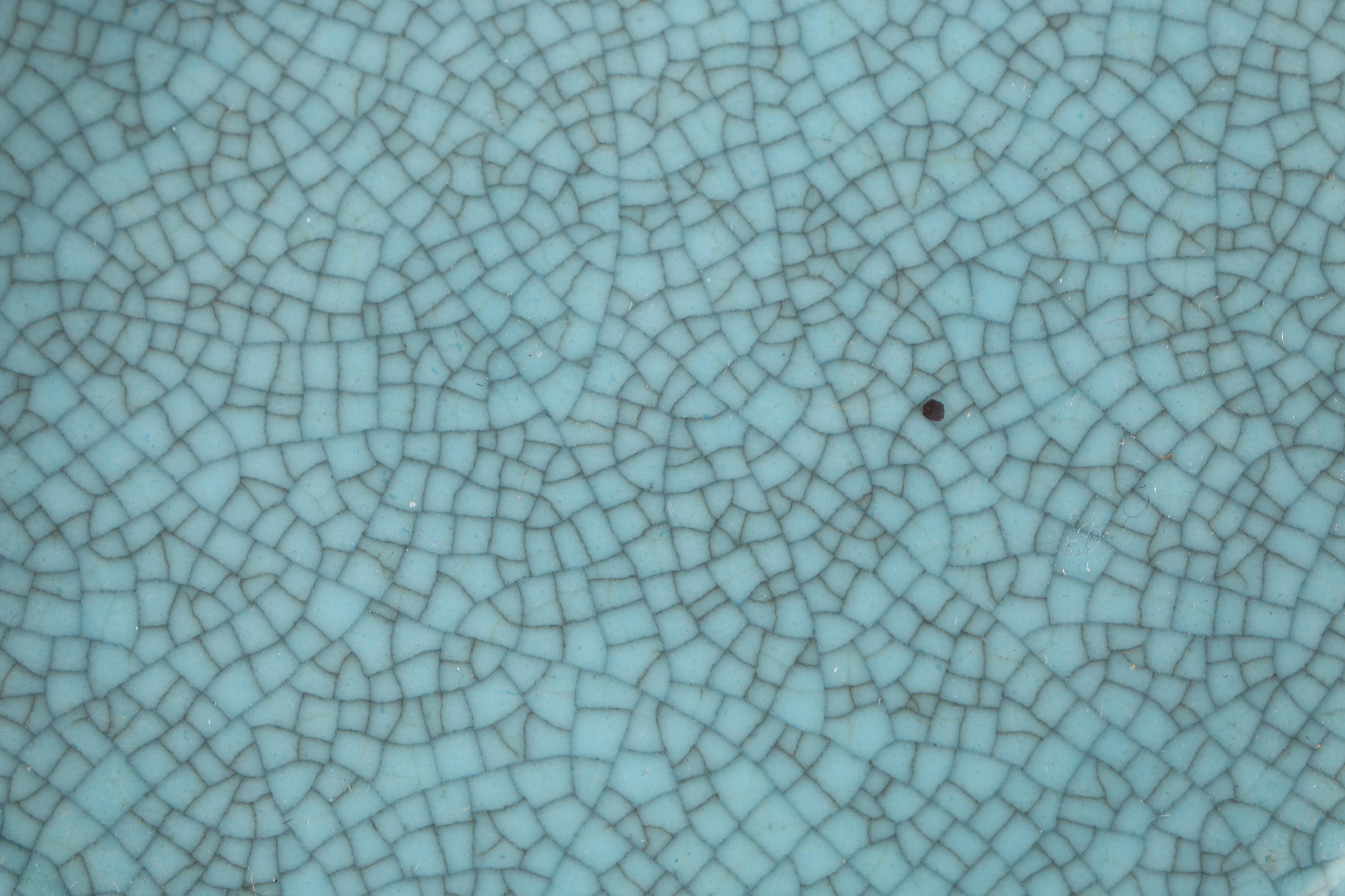 1959 Royal Copenhagen Teal and Sage Green Porcelain Bowl