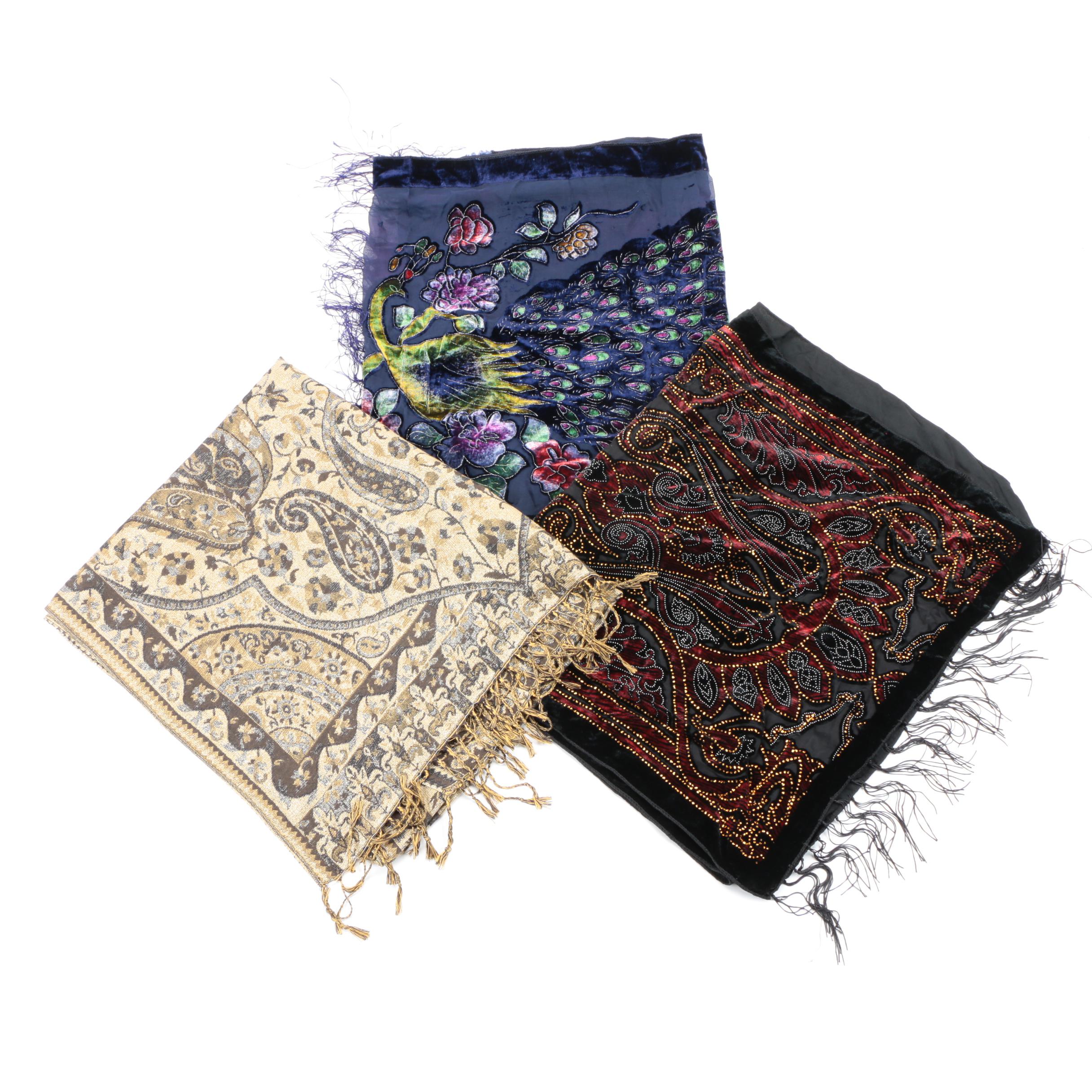 Velvet and Pashmina Scarves