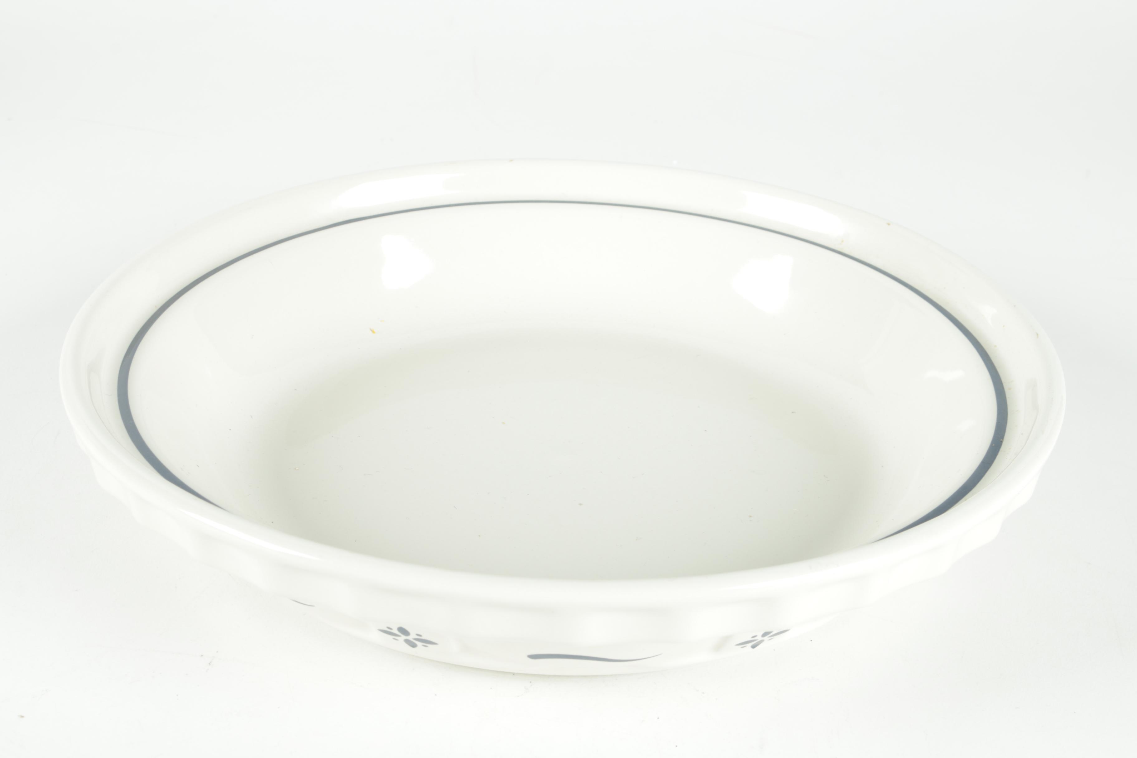 Longaberger Pottery "Woven Traditions Heritage" Bakeware