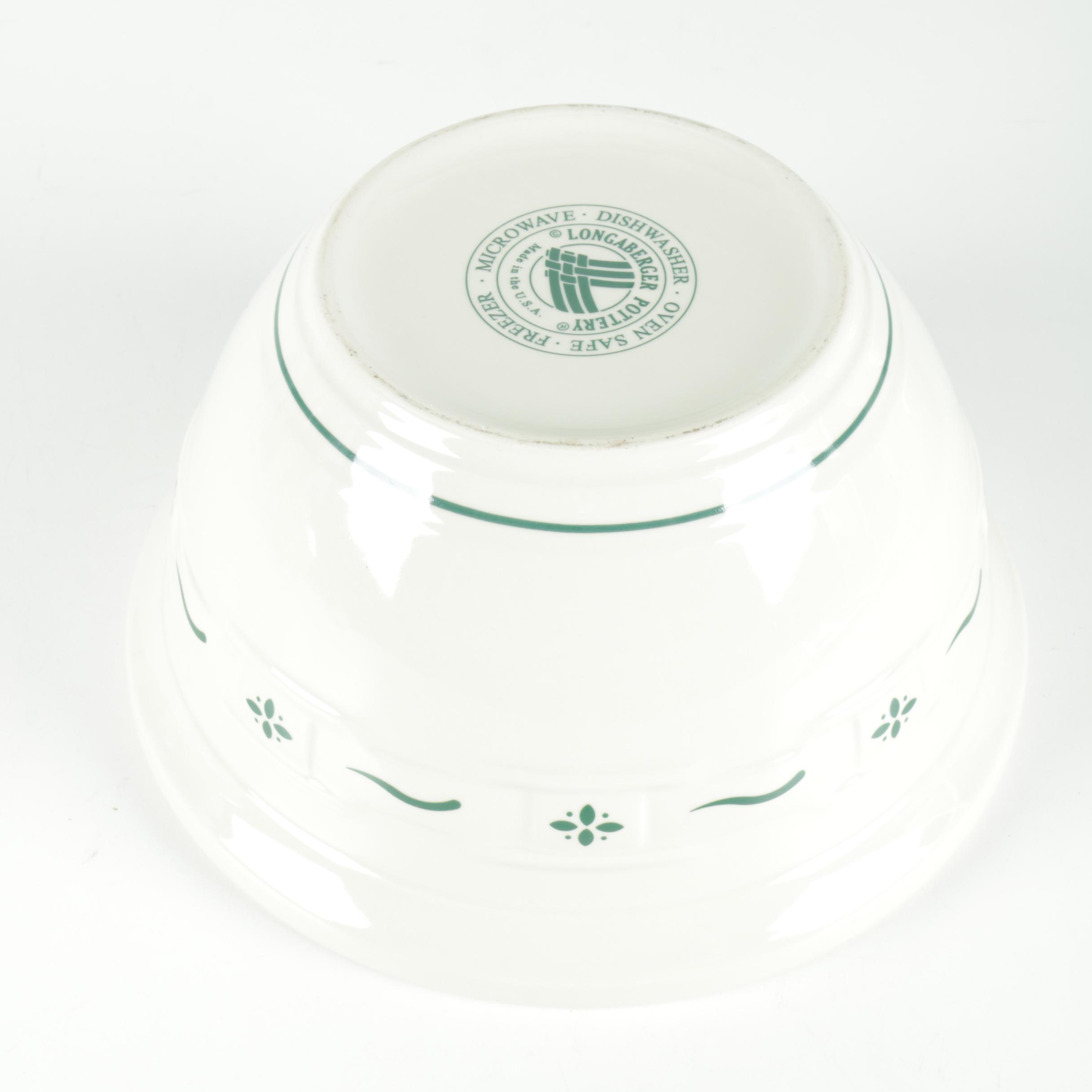 Longaberger Pottery "Woven Traditions Heritage" Bakeware