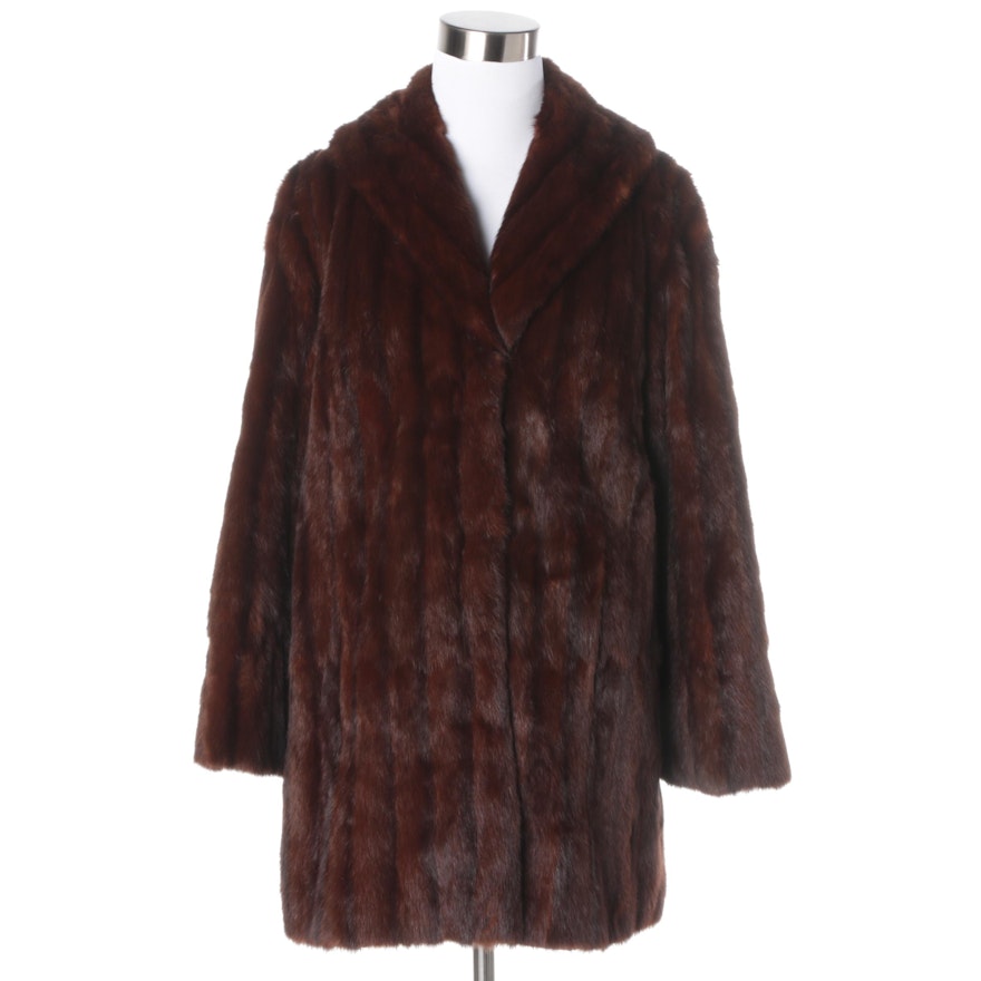 Women's Dyed Marmot Fur Coat