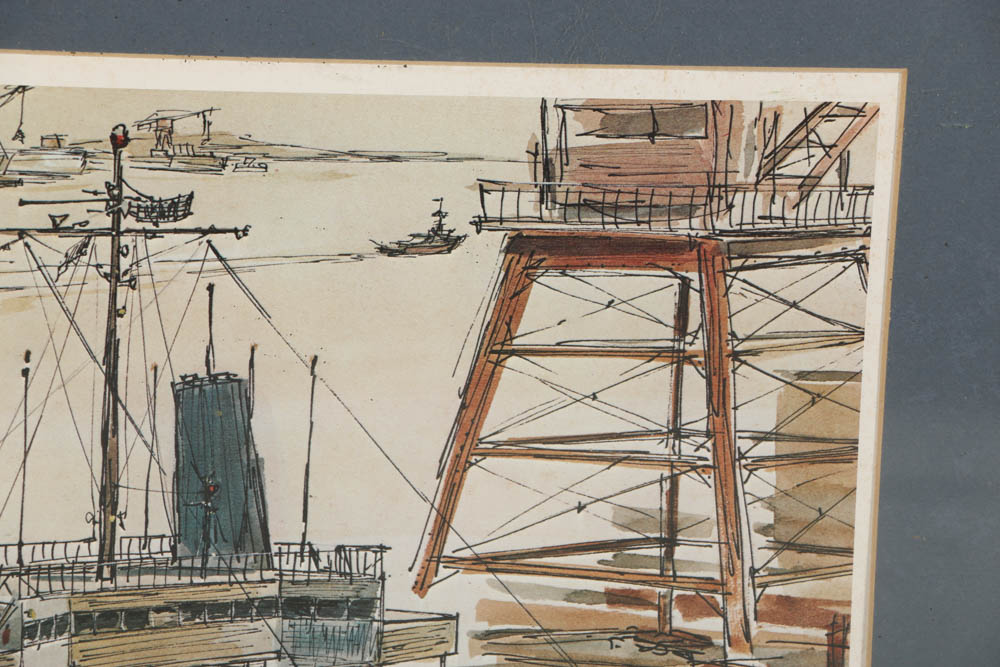 Bob Peck Limited Edition Offset Lithographs of Military Vessels