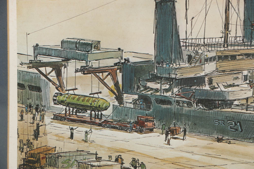 Bob Peck Limited Edition Offset Lithographs of Military Vessels