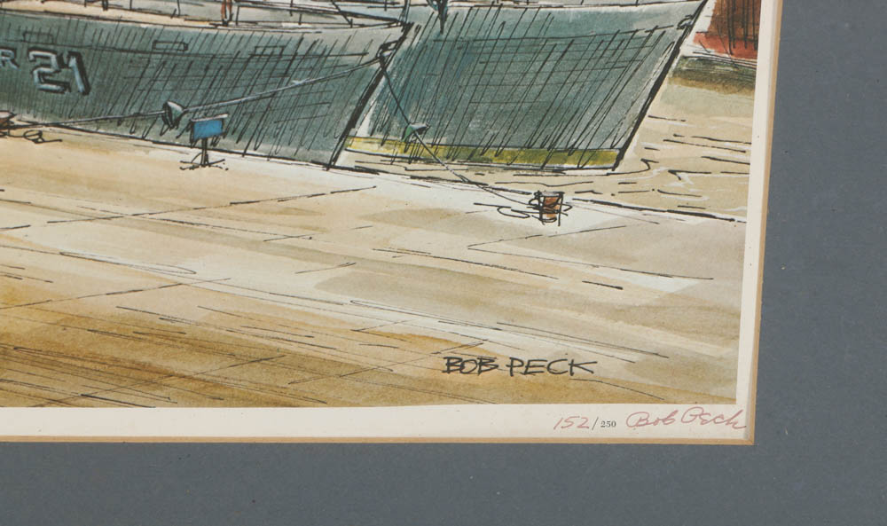 Bob Peck Limited Edition Offset Lithographs of Military Vessels