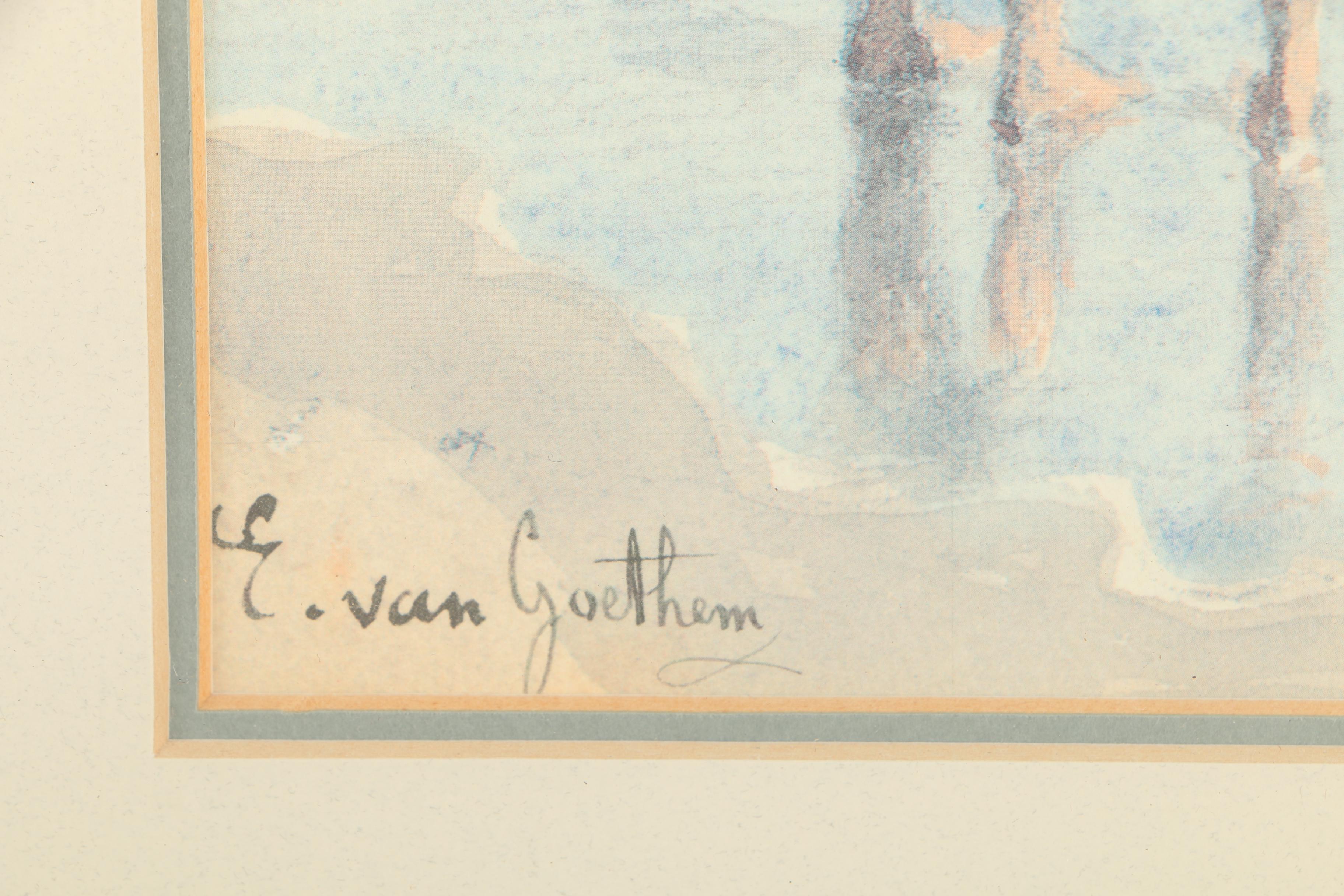 Offset Lithographs After Edward Van Goethem of Beach Scenes