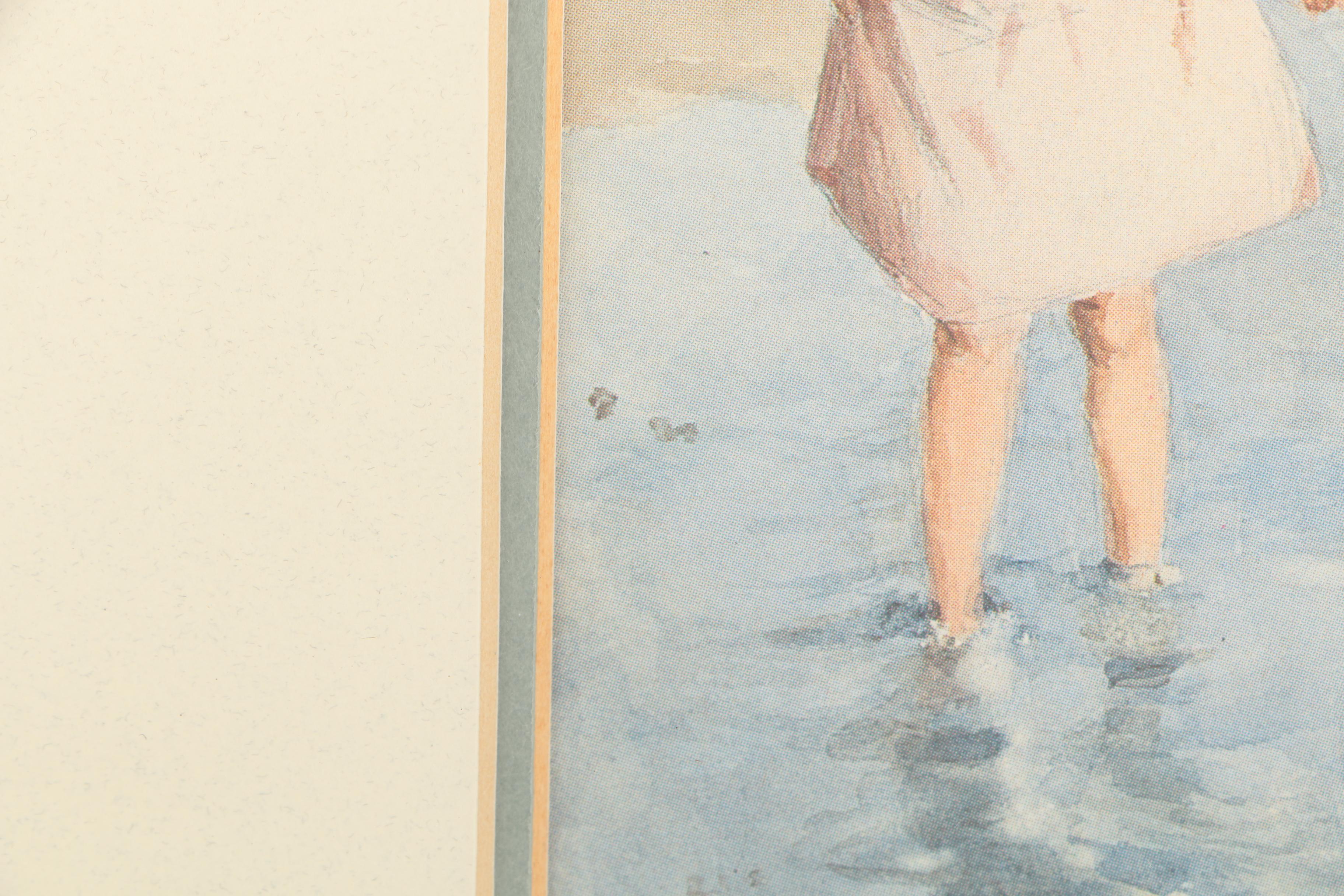 Offset Lithographs After Edward Van Goethem of Beach Scenes