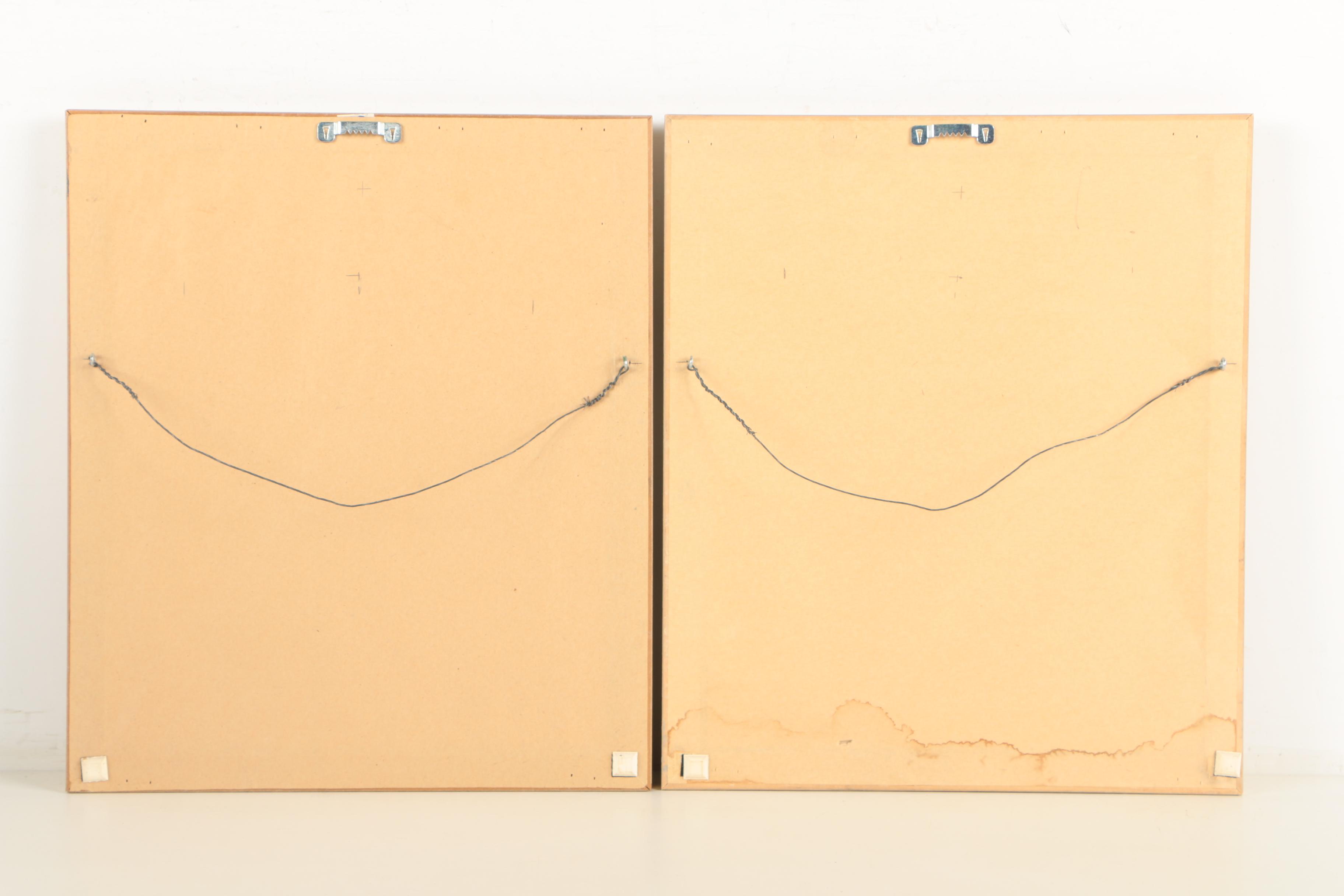 Offset Lithographs After Edward Van Goethem of Beach Scenes