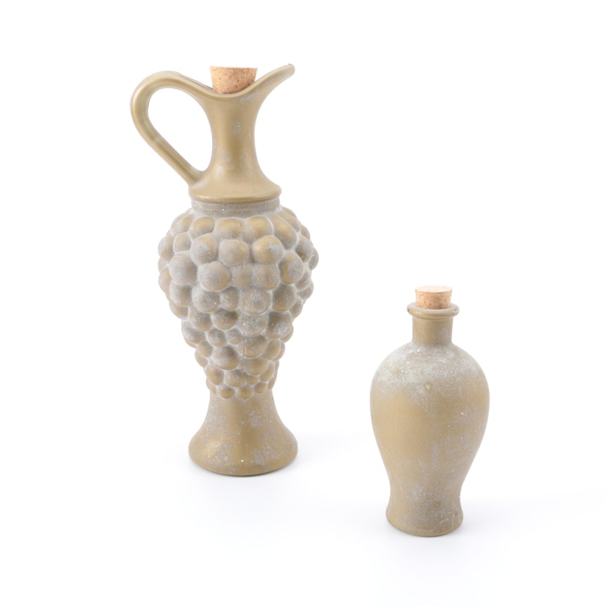 Ceramic and Glass Vases with Cork