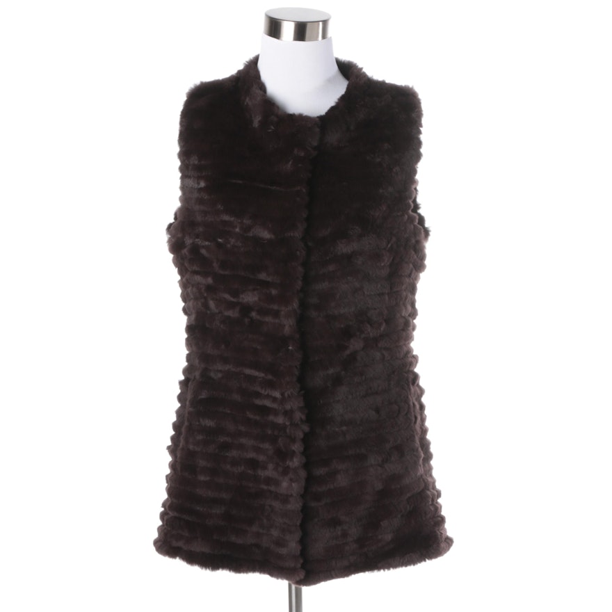 Women's Dyed Rabbit Fur Vest