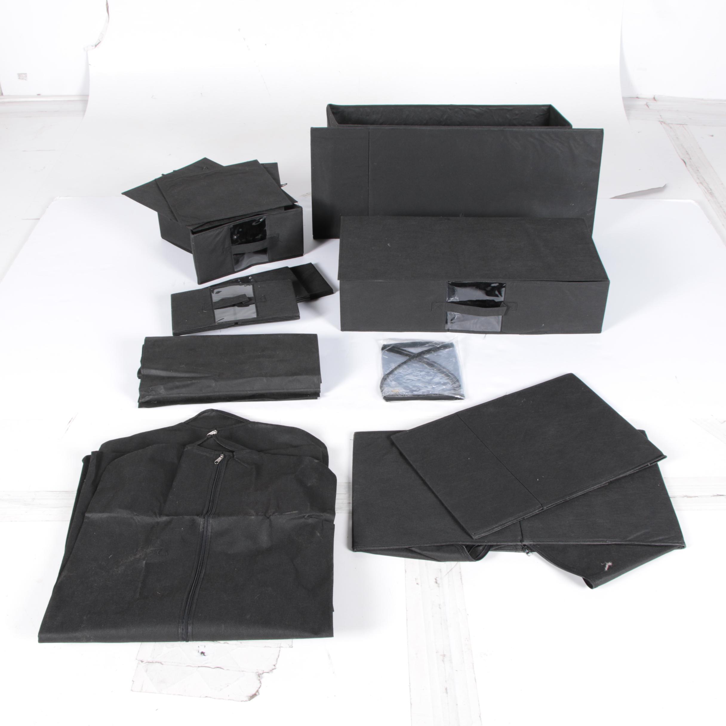 Black Canvas Storage Containers