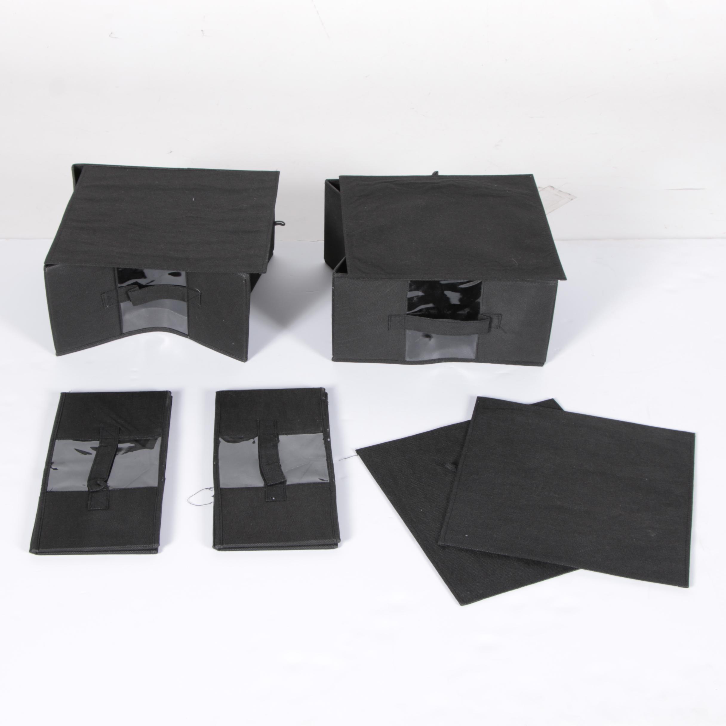 Black Canvas Storage Containers