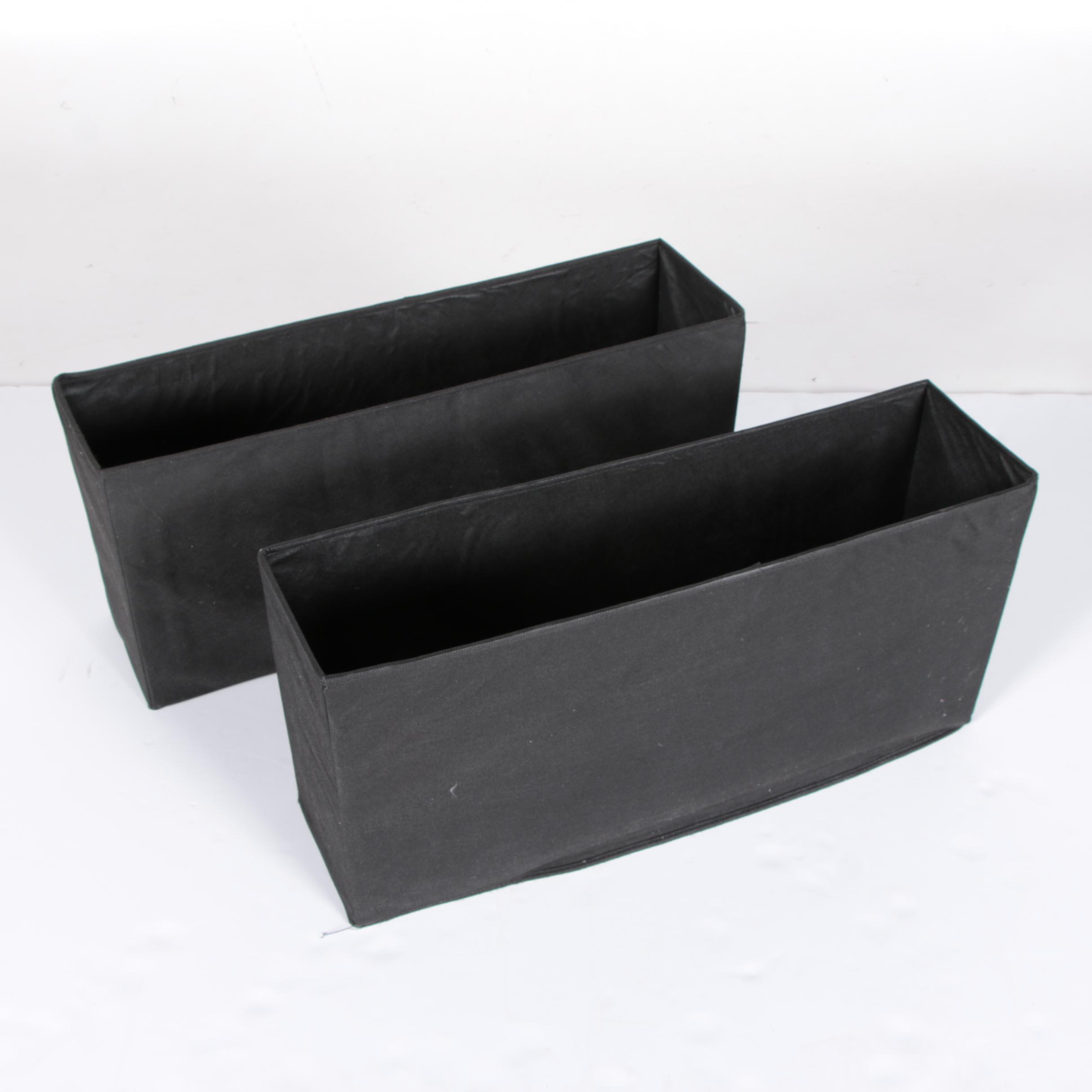 Black Canvas Storage Containers