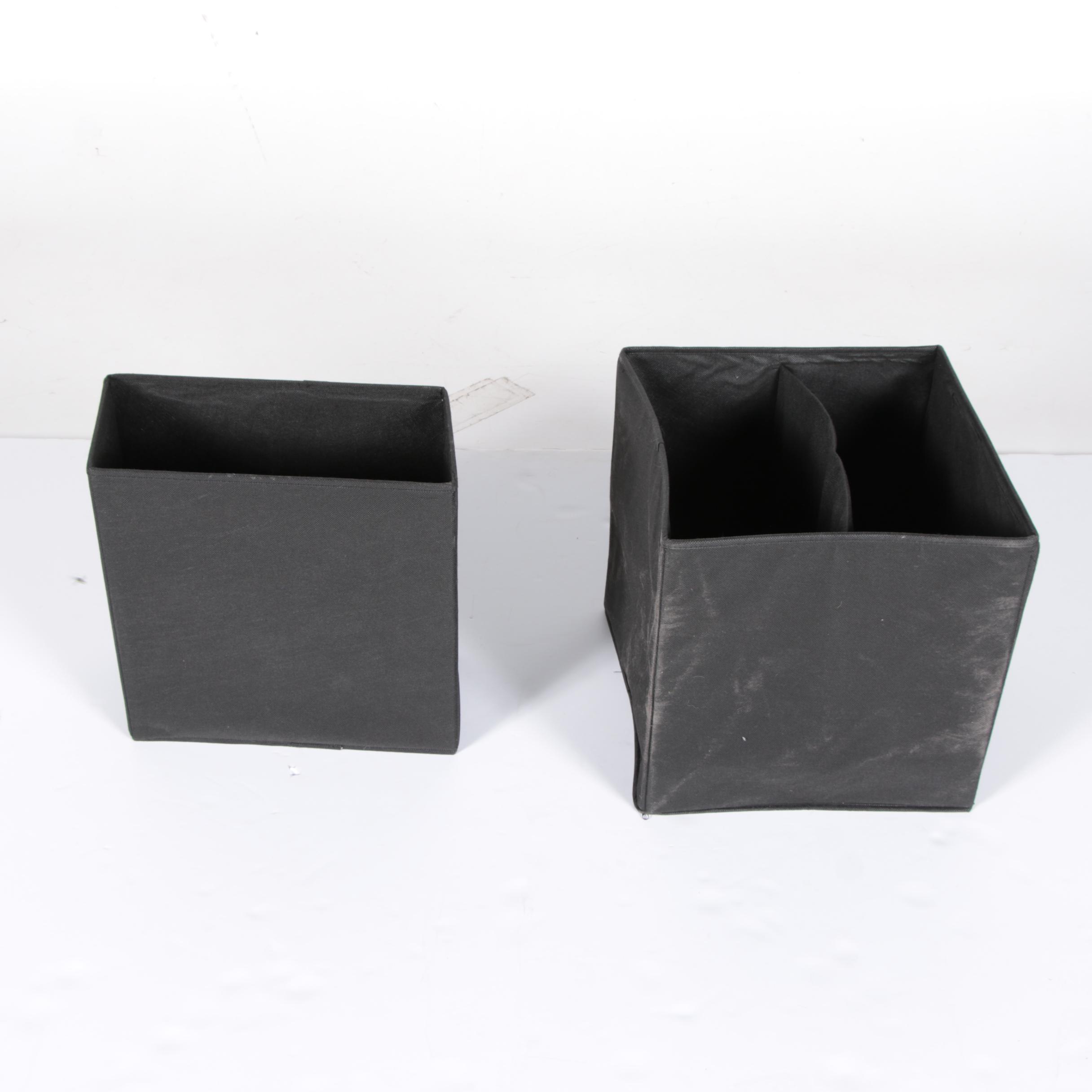 Black Canvas Storage Containers