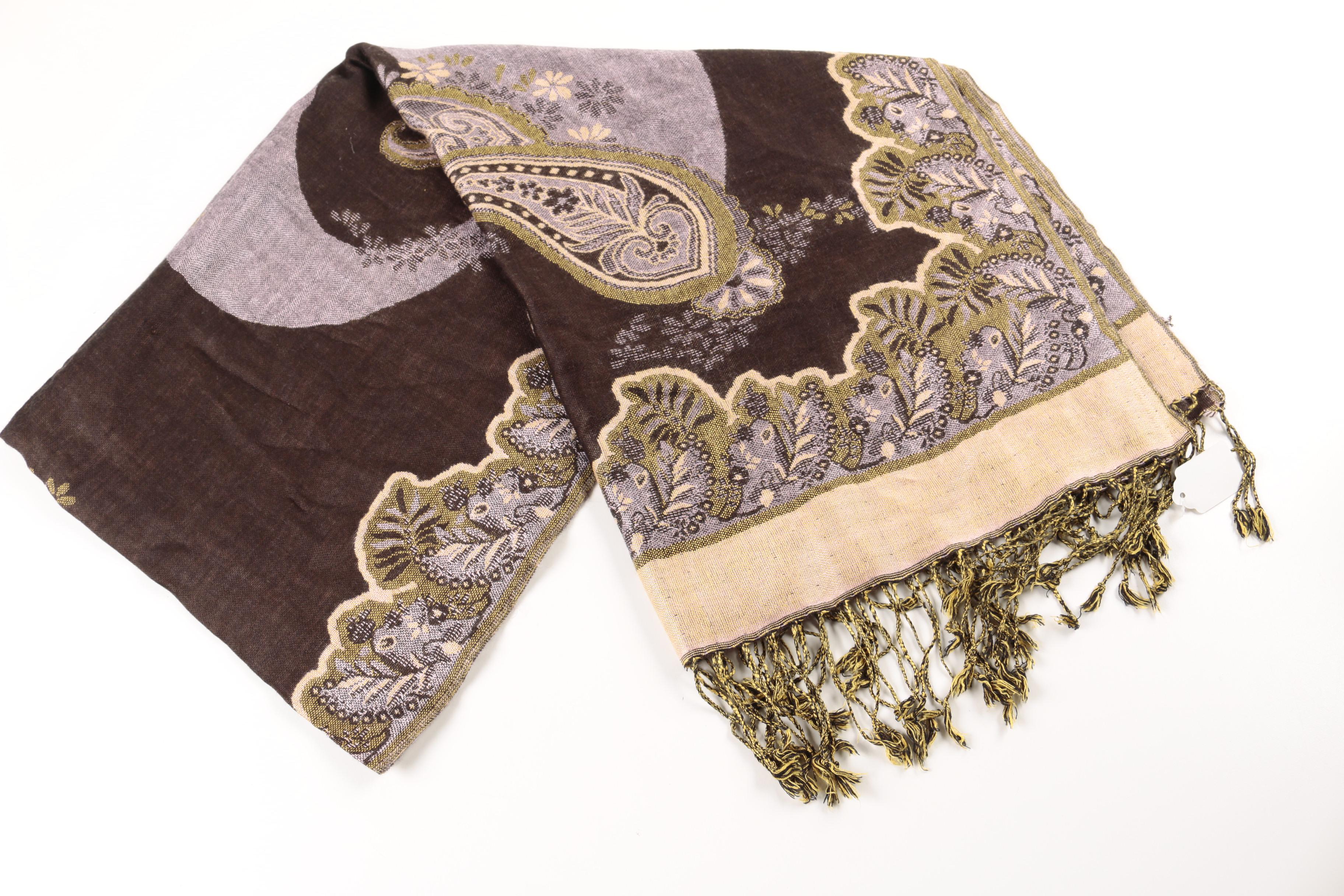 Embroidered and Woven Scarves