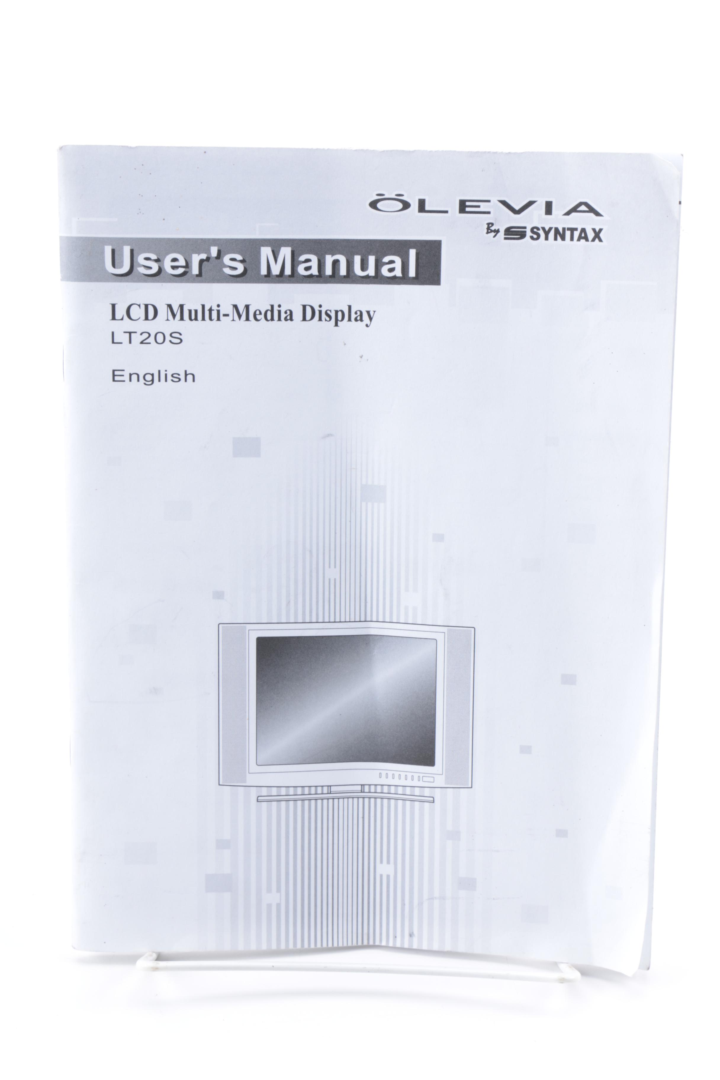 Olevia Flat Panel Multi-Media Display Monitor