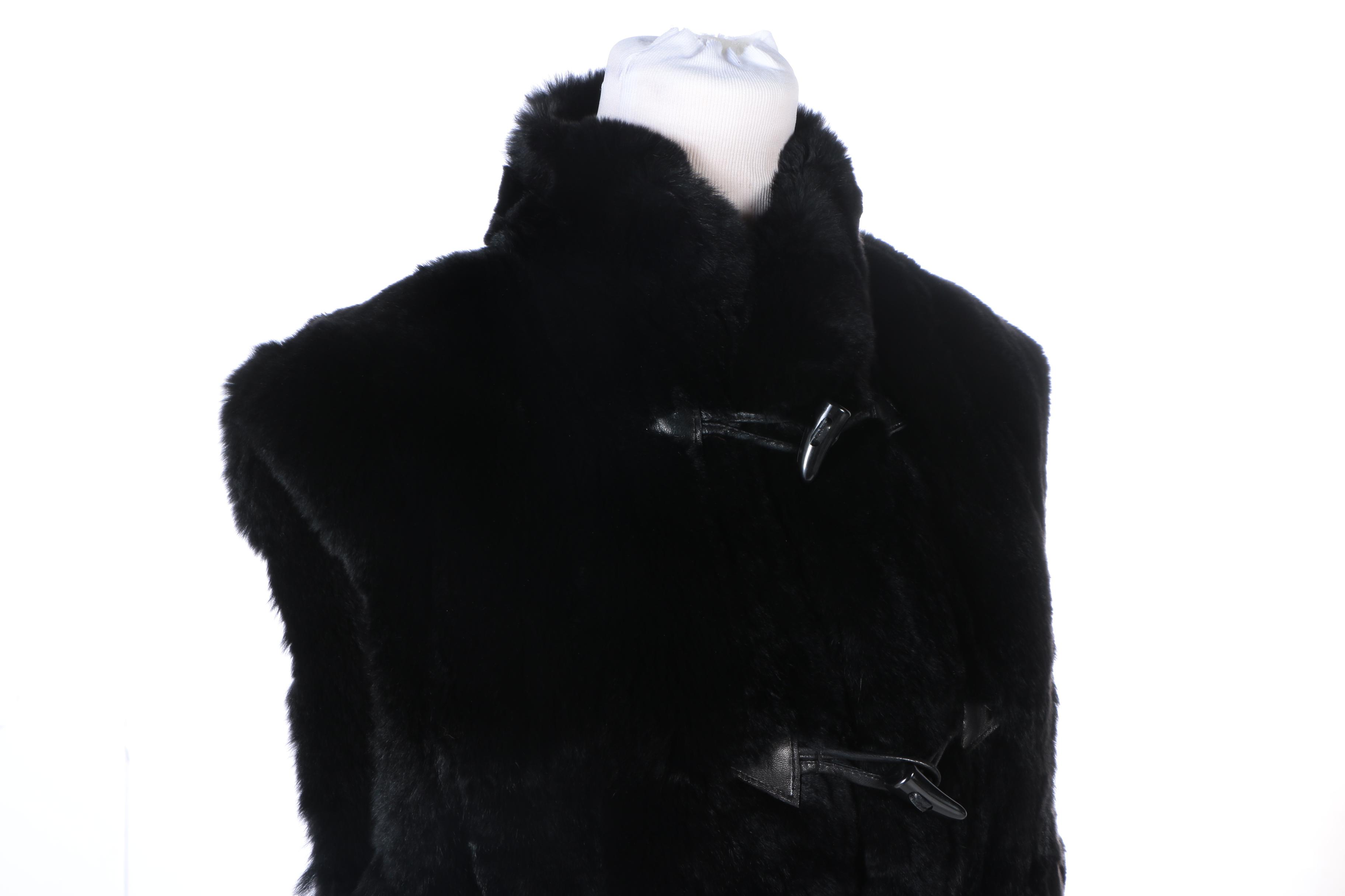 Bergama Rabbit Fur Toggle Vest