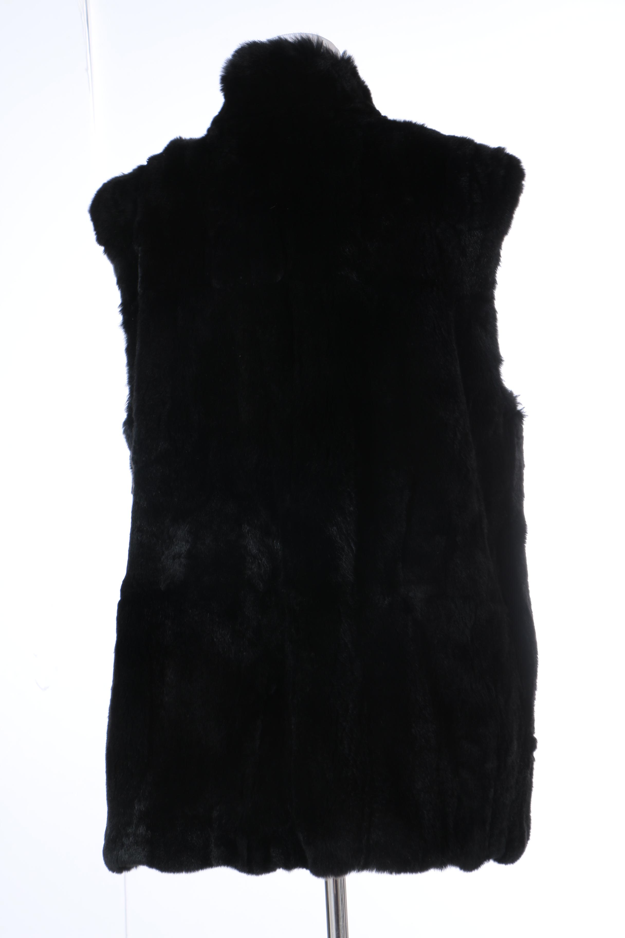 Bergama Rabbit Fur Toggle Vest