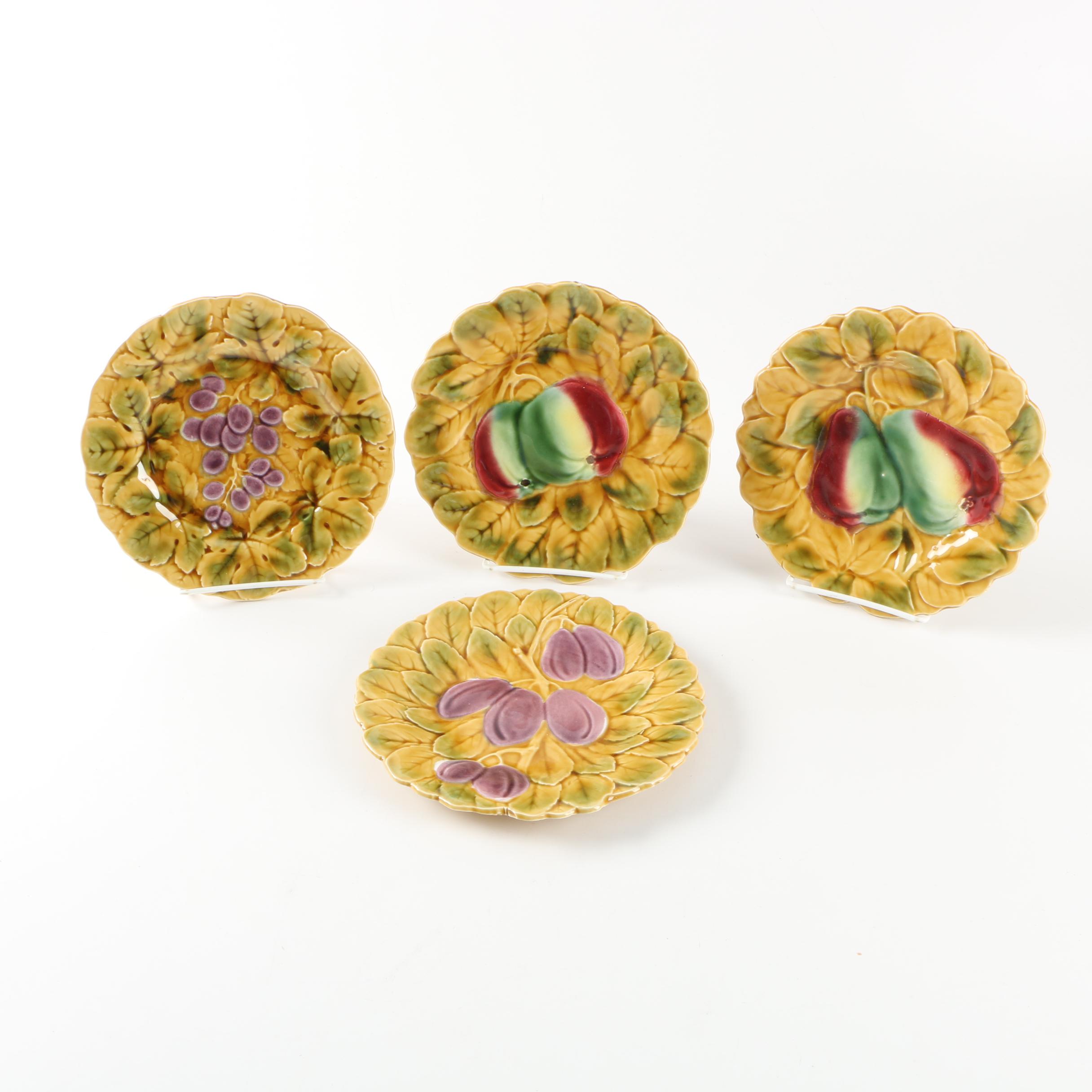 PV France Majolica Plates