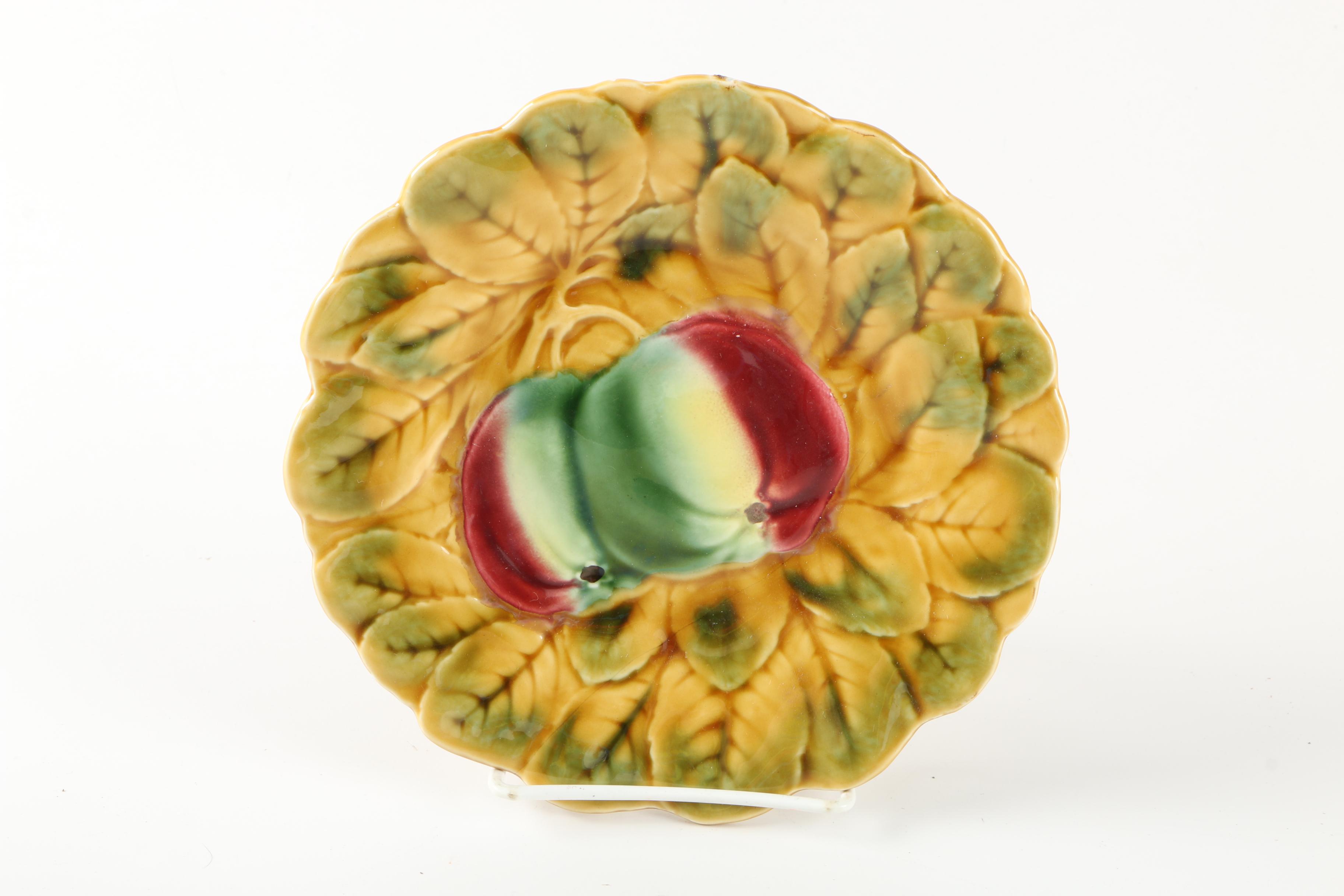 PV France Majolica Plates