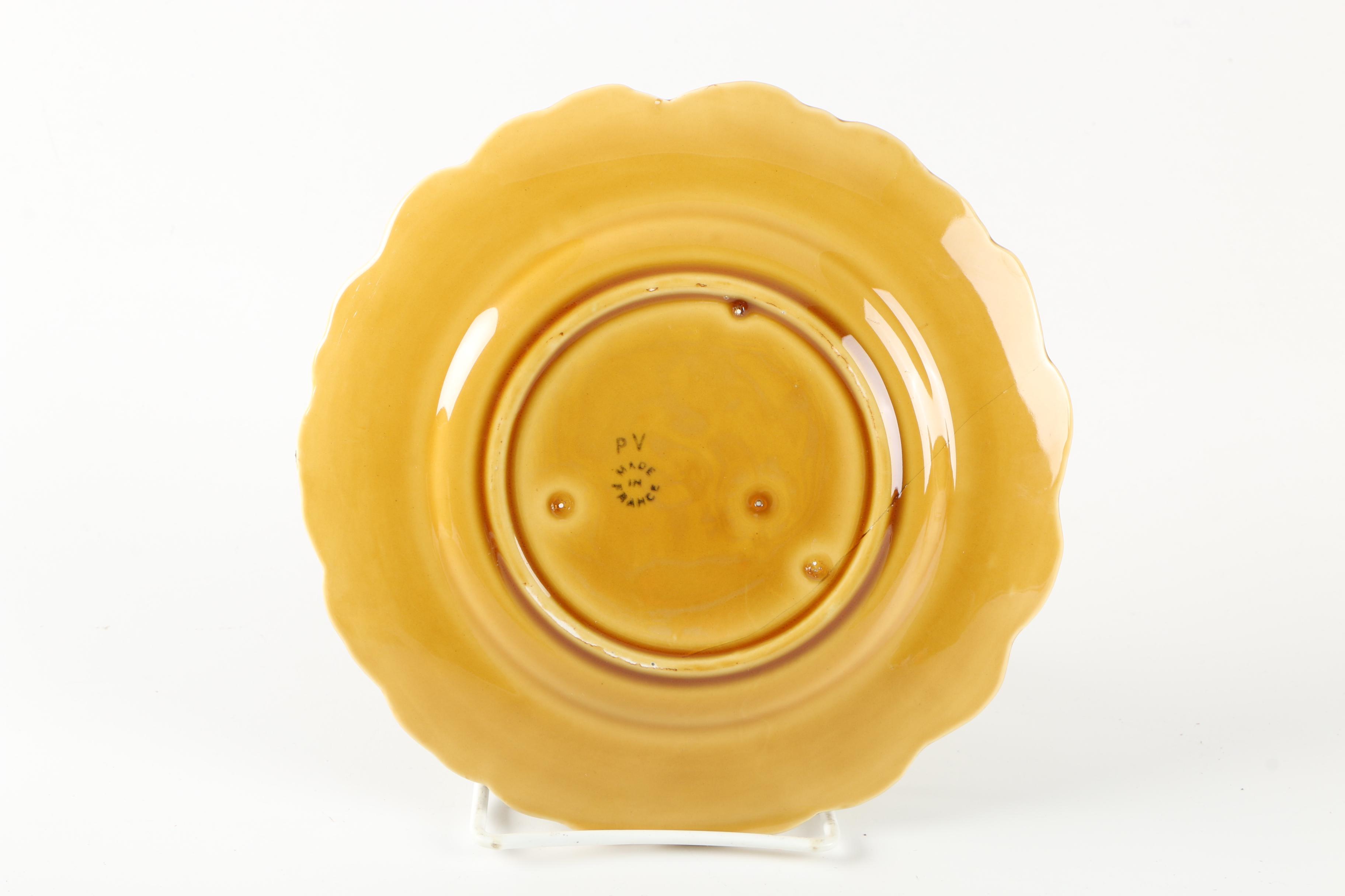 PV France Majolica Plates