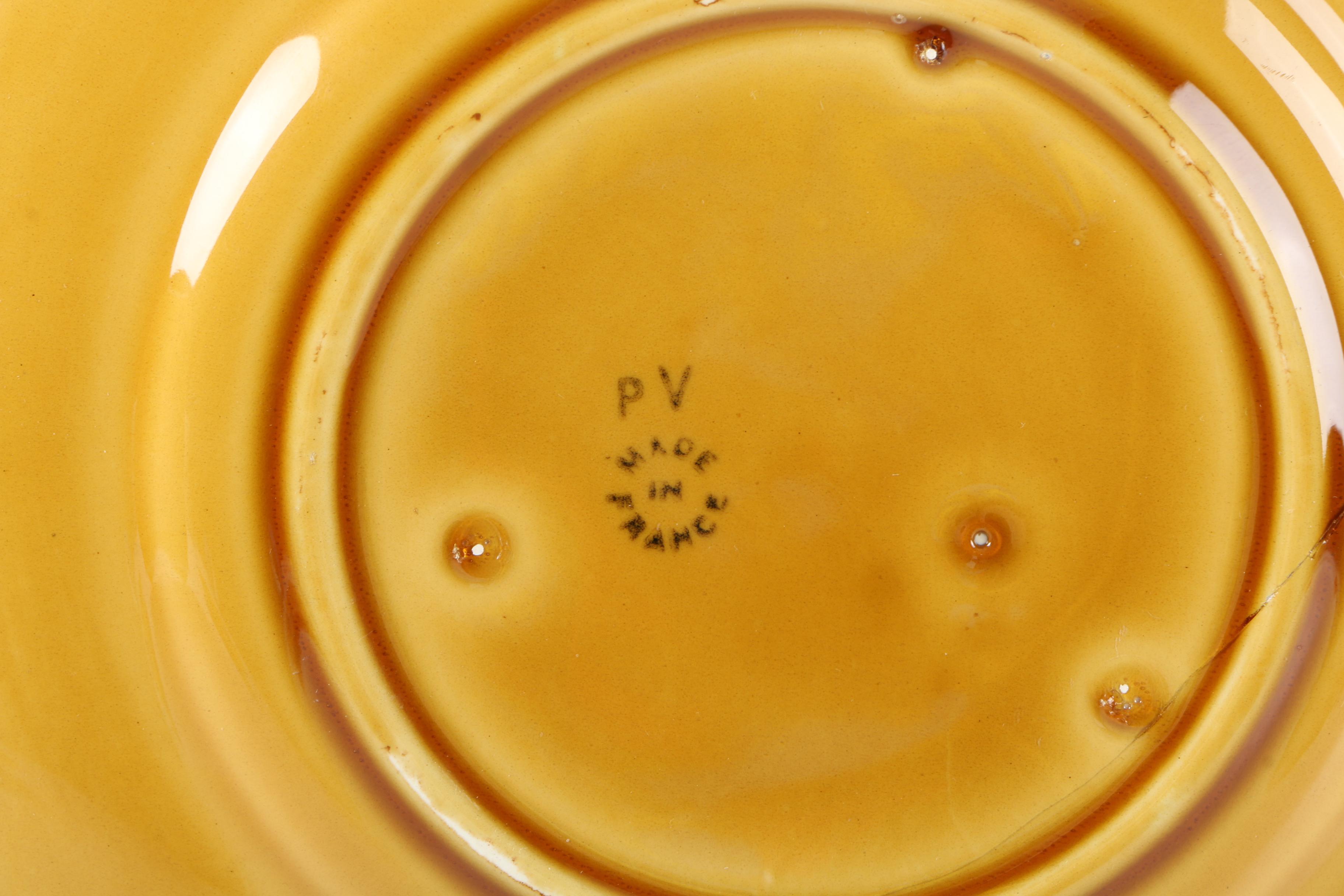 PV France Majolica Plates