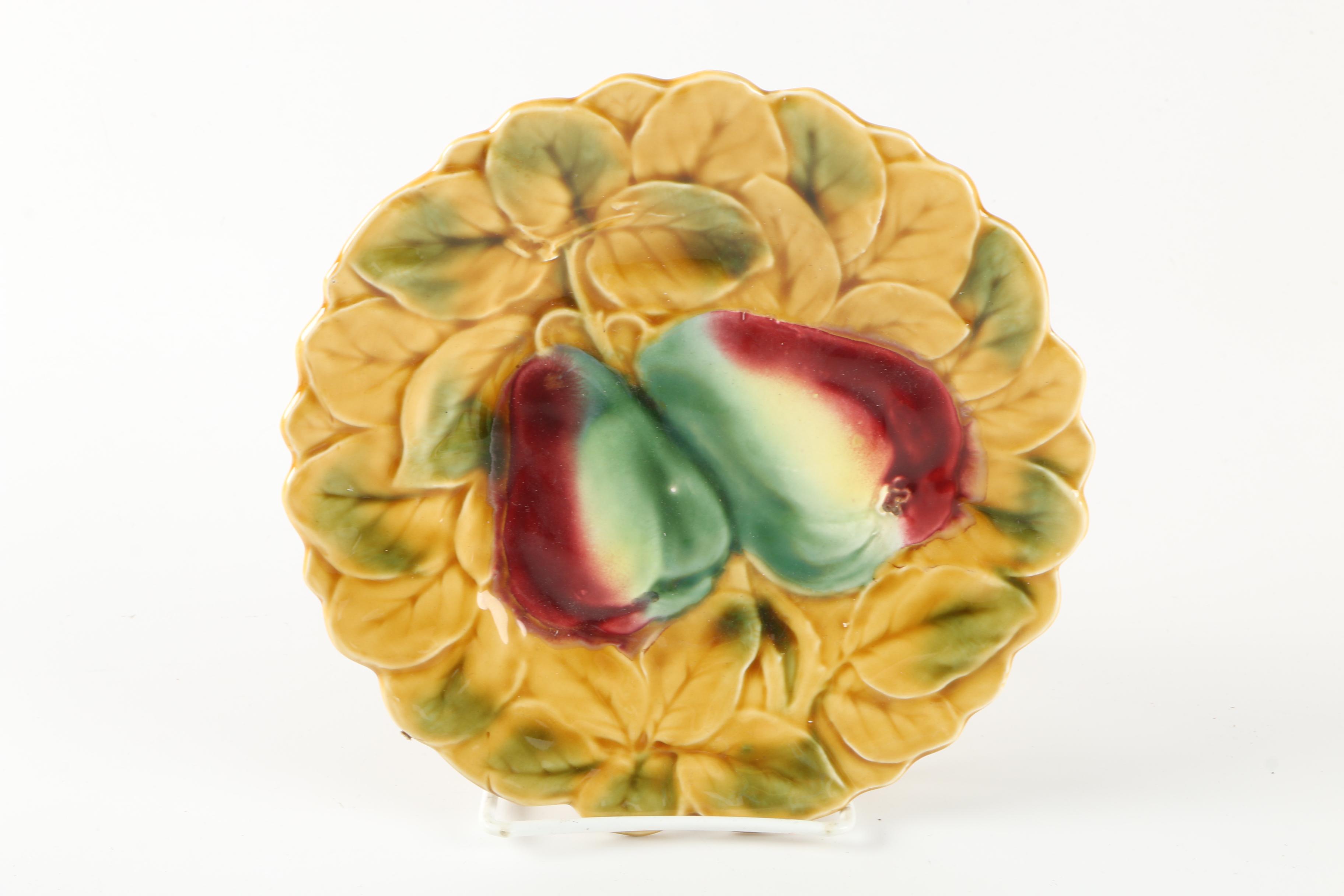 PV France Majolica Plates