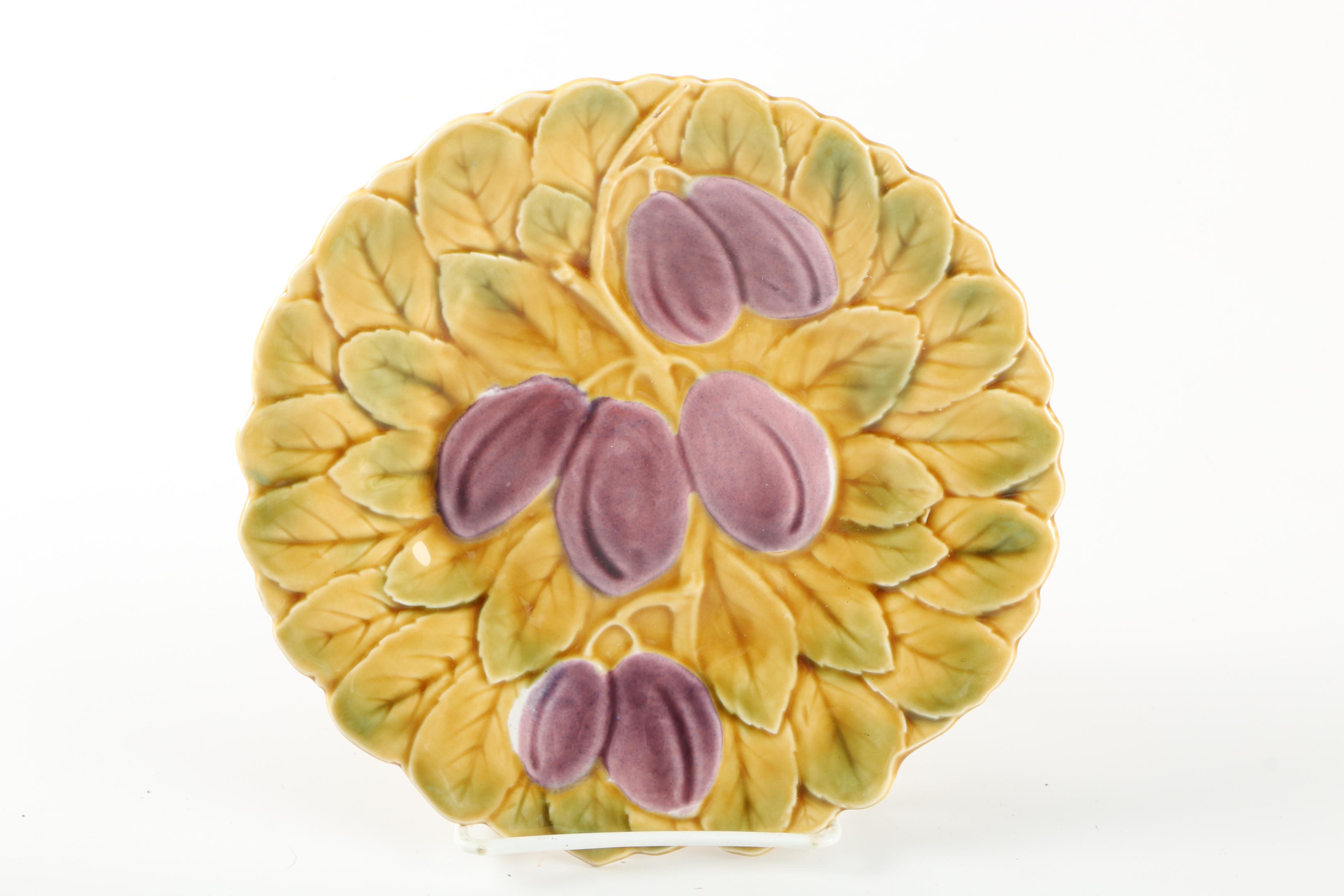 PV France Majolica Plates
