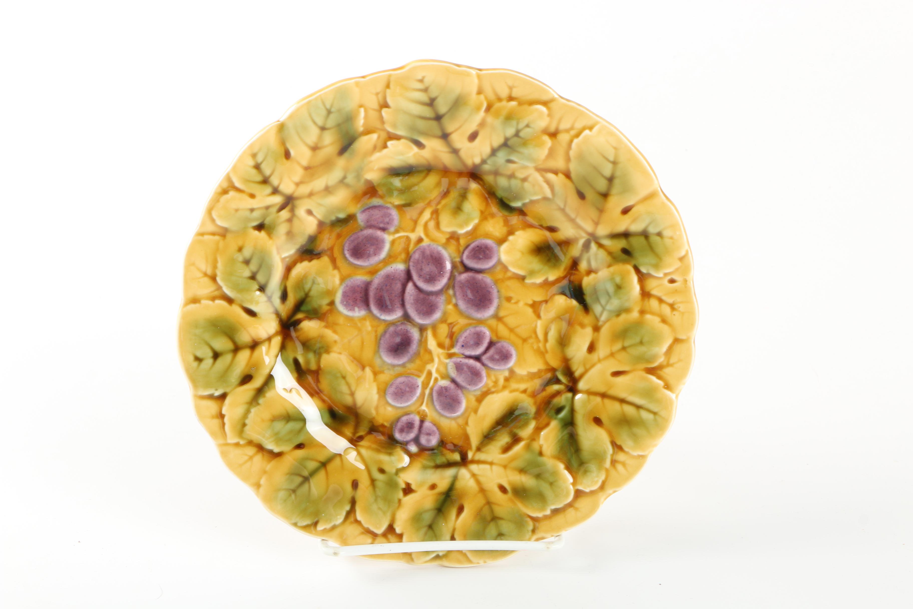 PV France Majolica Plates