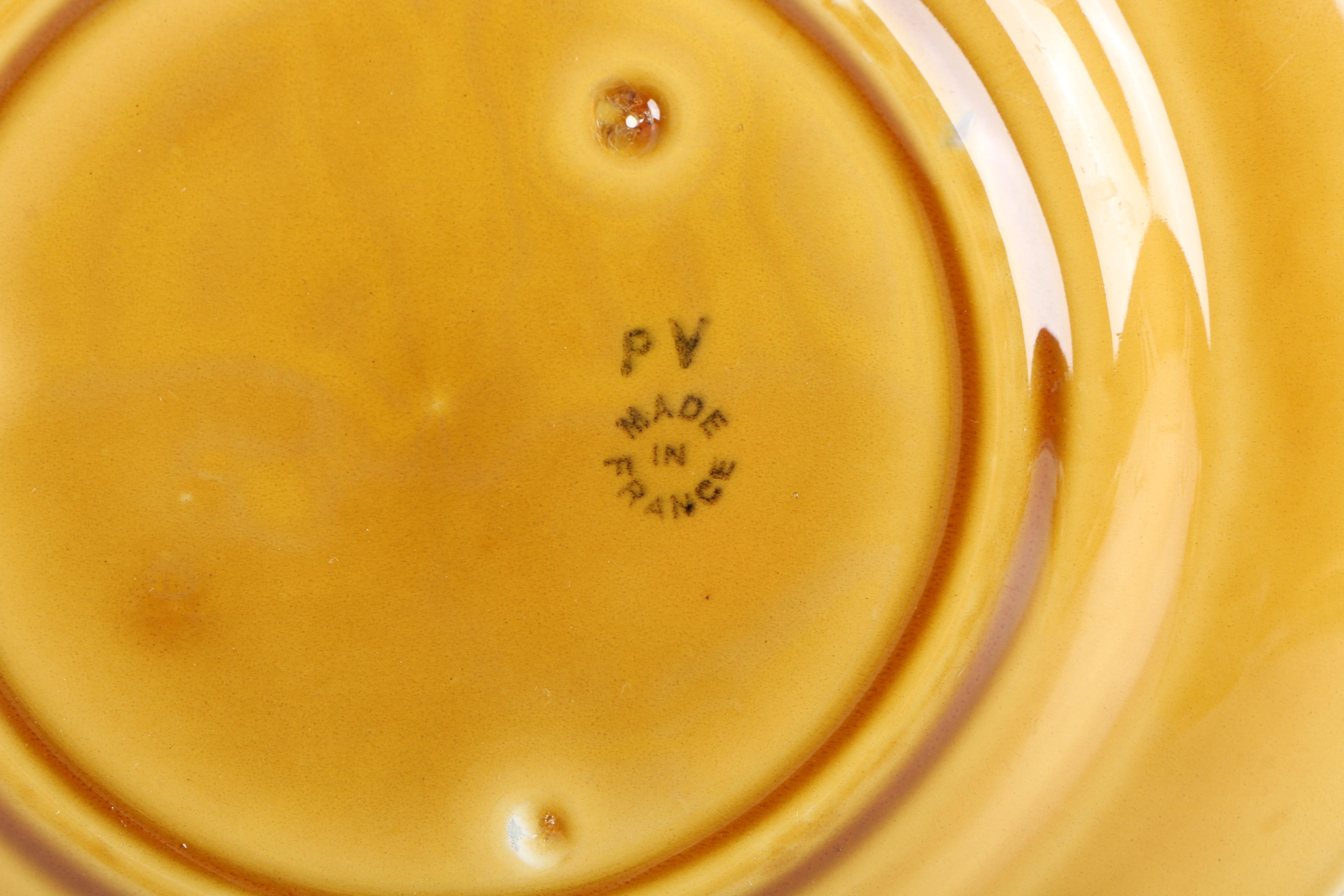 PV France Majolica Plates
