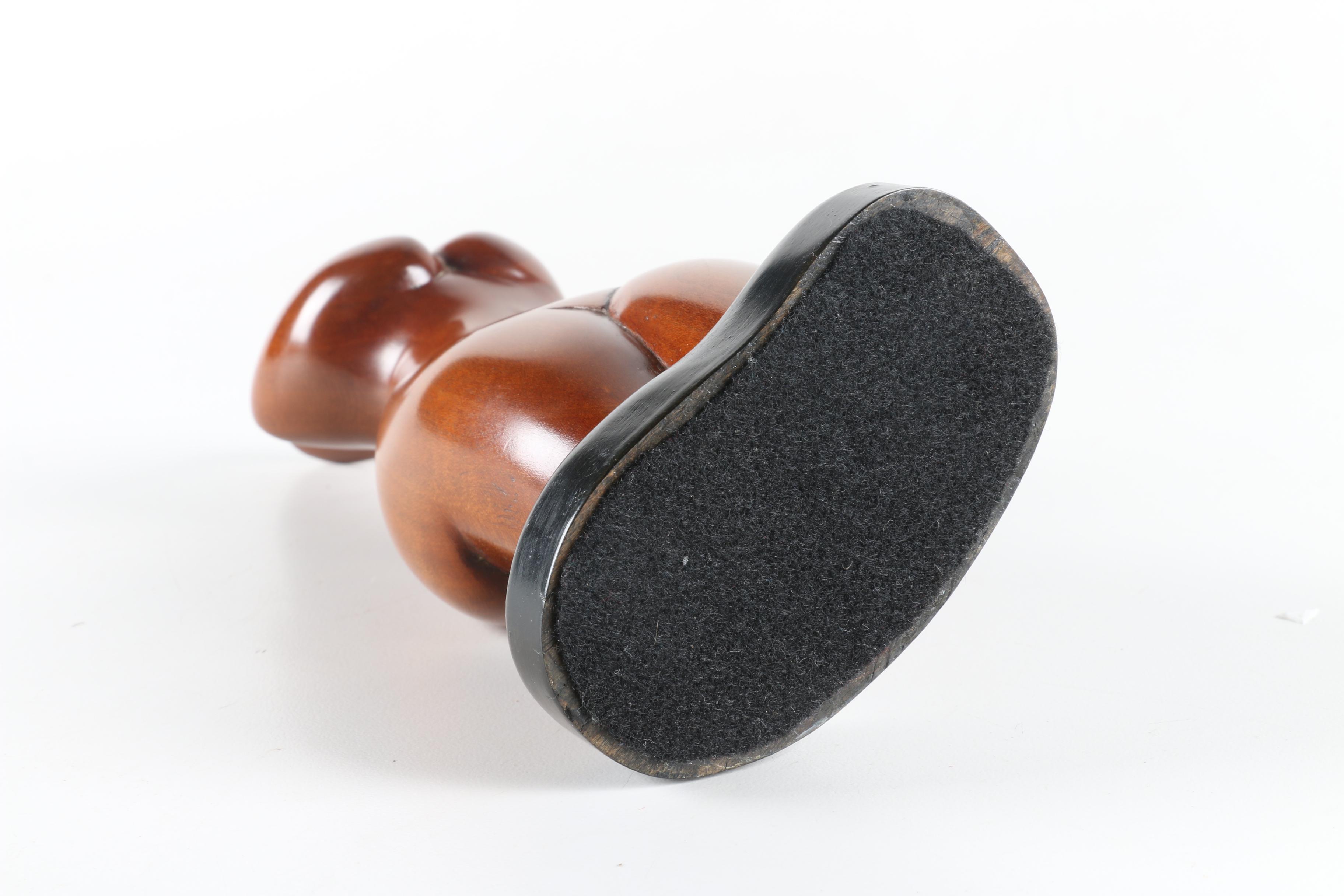 T. Ashbrook Wooden Sculpture Abstracted Female Nude