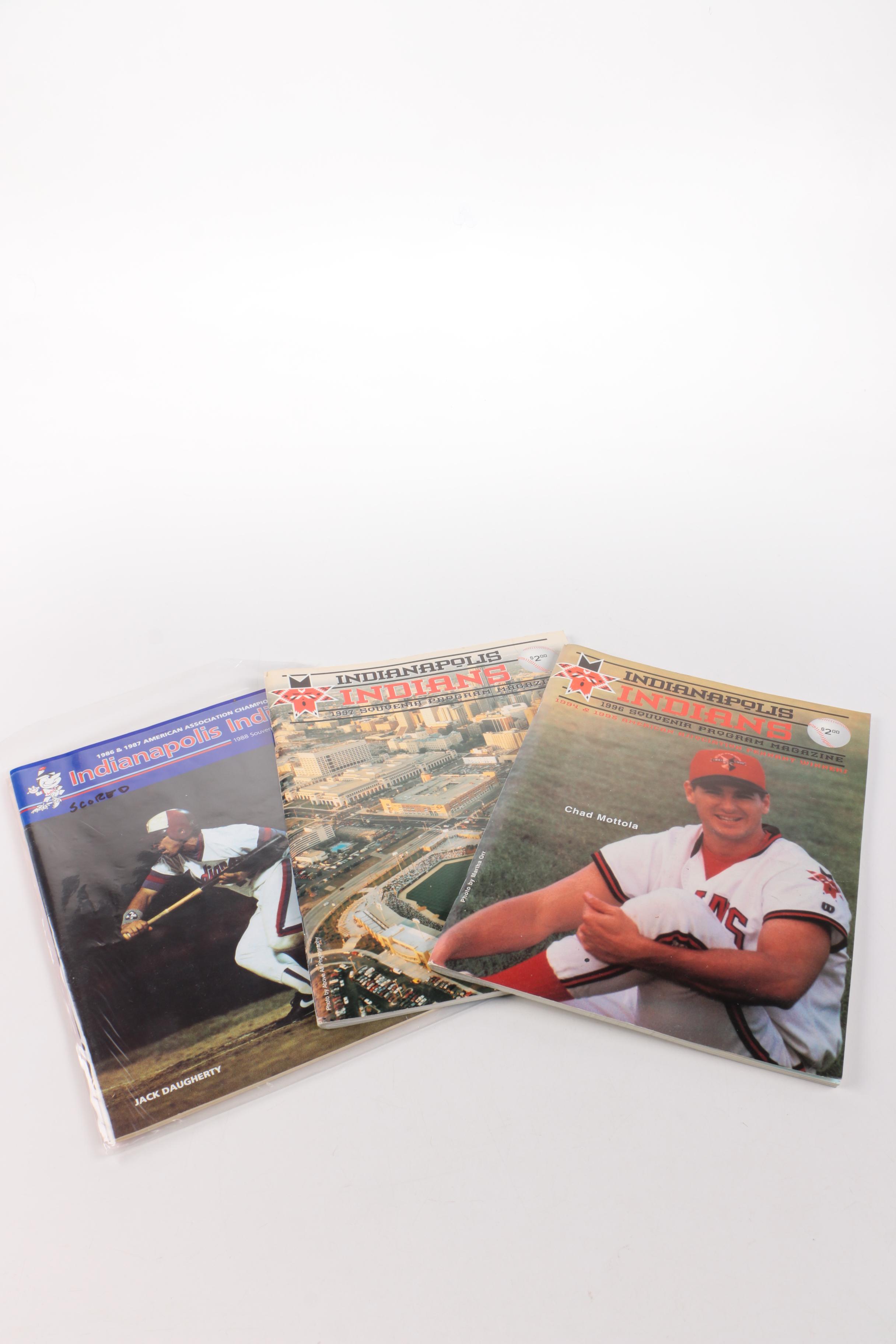 Three Indianapolis Indians Baseball Magazines
