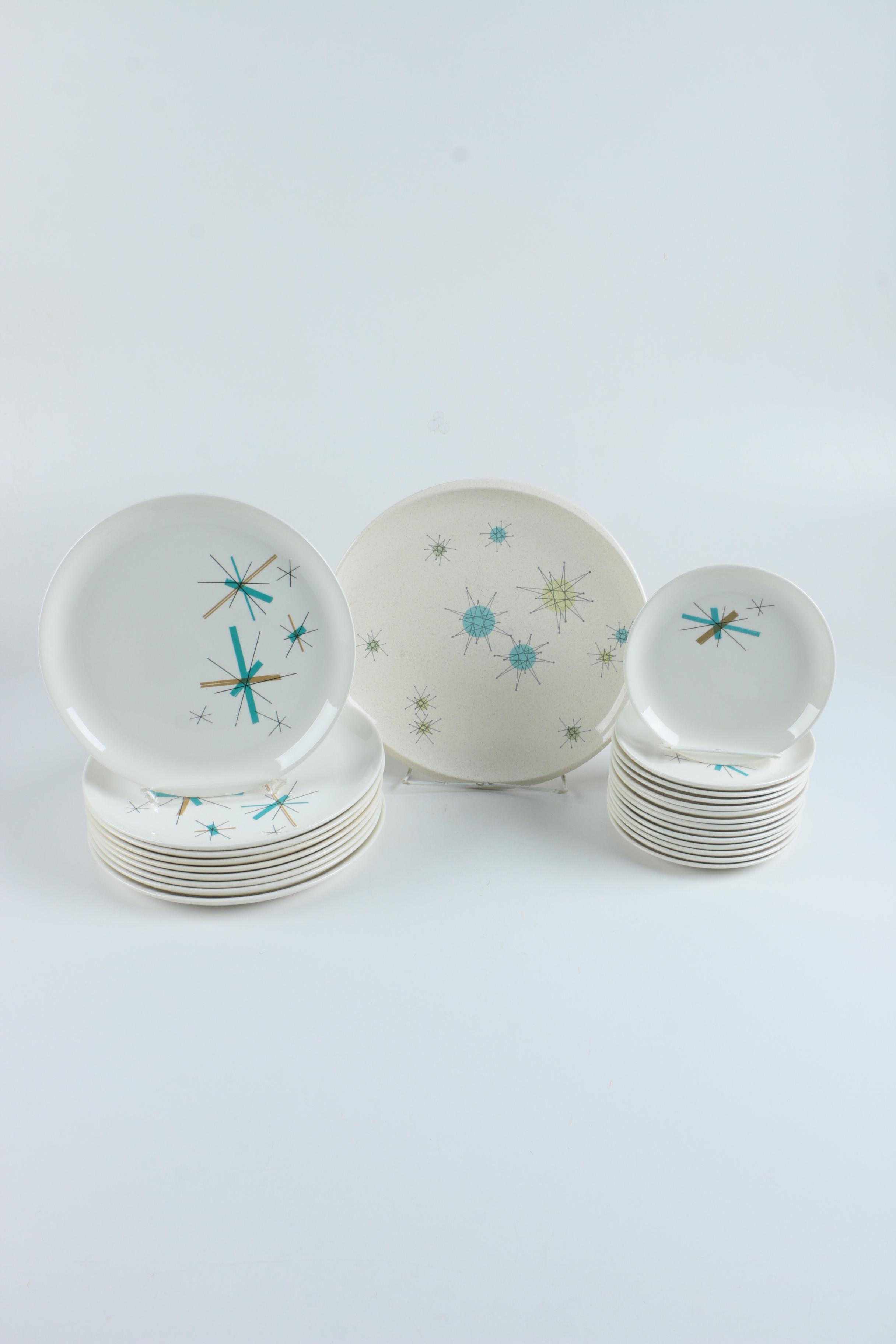 Mid Century Tableware including Franciscan "Starburst" and Salem "North Star"
