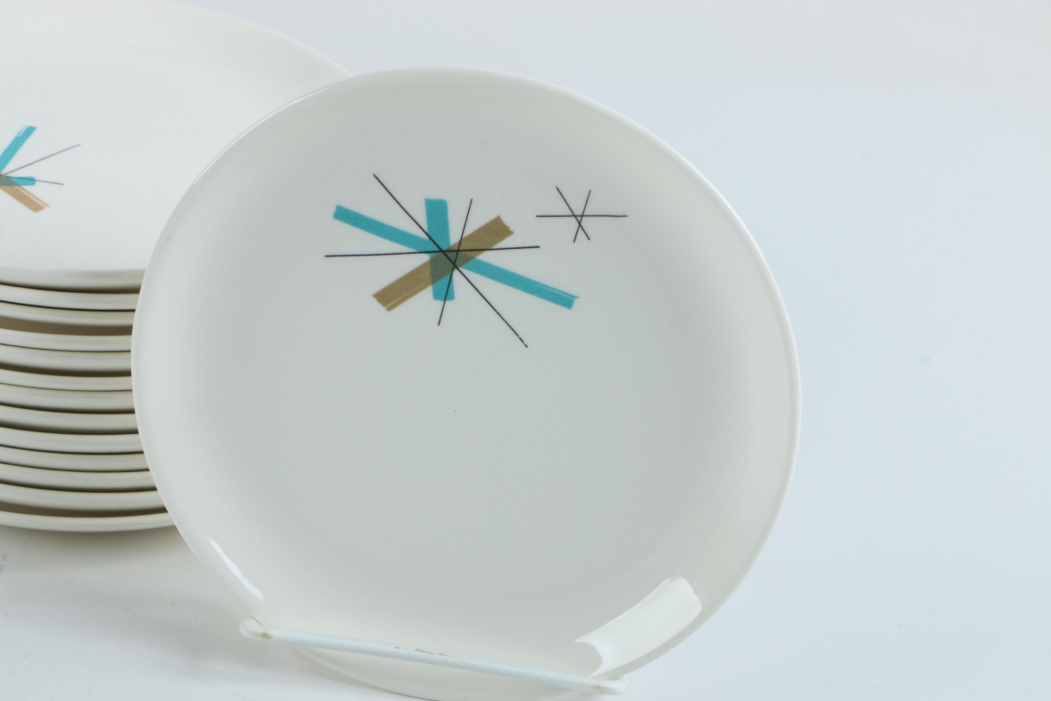 Mid Century Tableware including Franciscan "Starburst" and Salem "North Star"