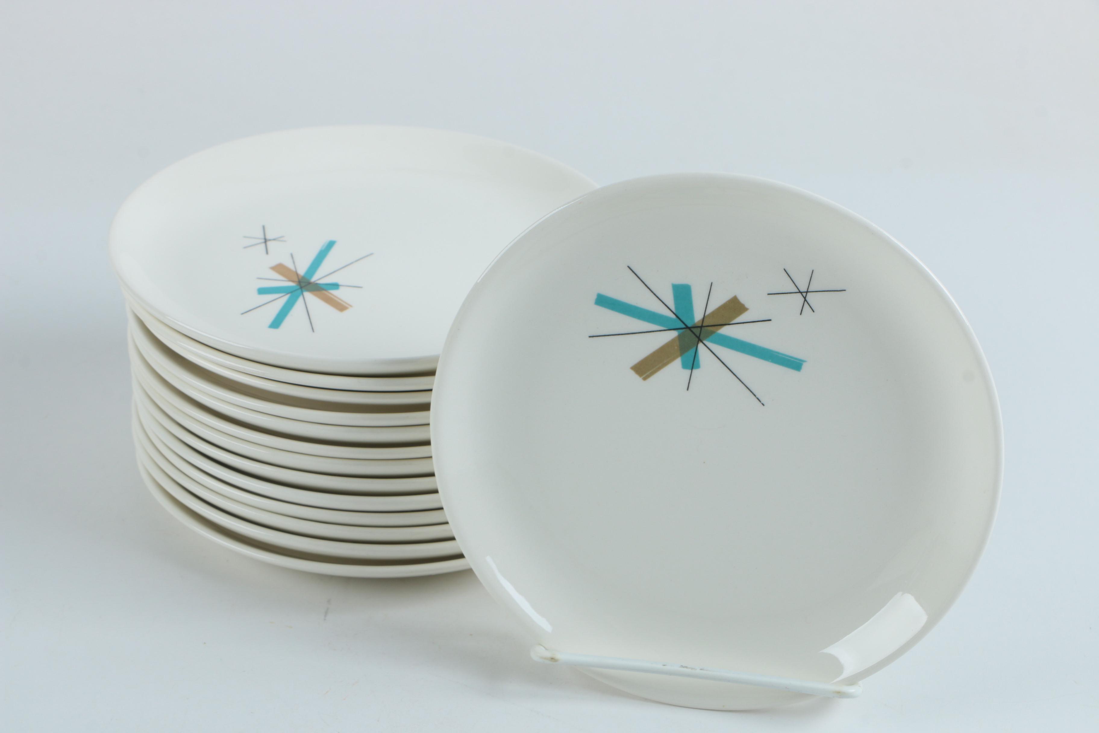 Mid Century Tableware including Franciscan "Starburst" and Salem "North Star"