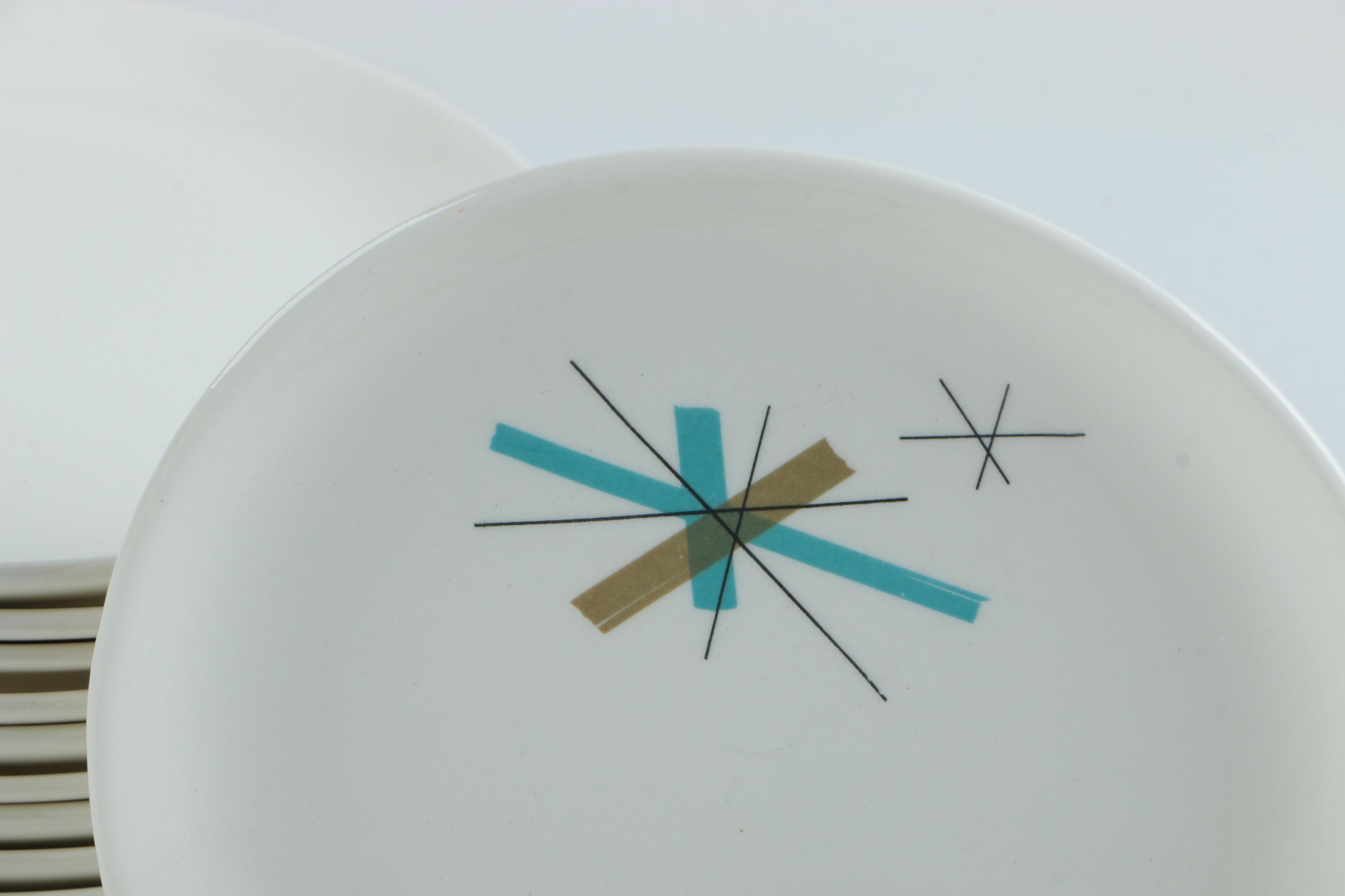 Mid Century Tableware including Franciscan "Starburst" and Salem "North Star"