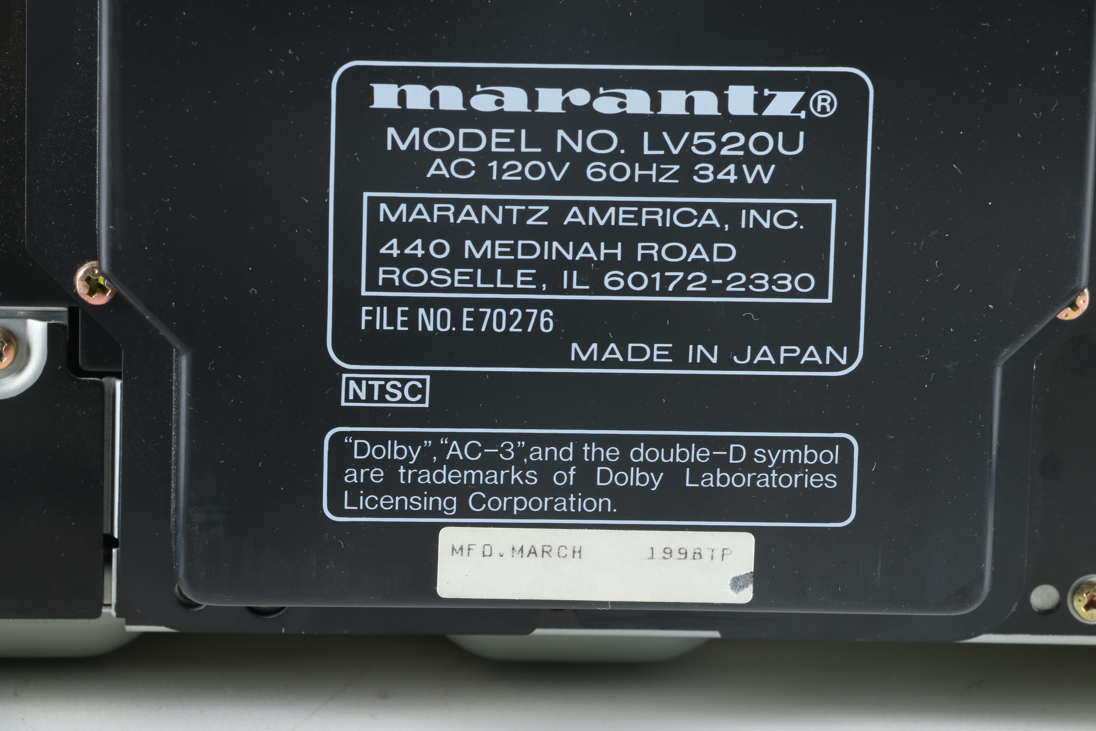 Marantz Multi LaserDisc Player