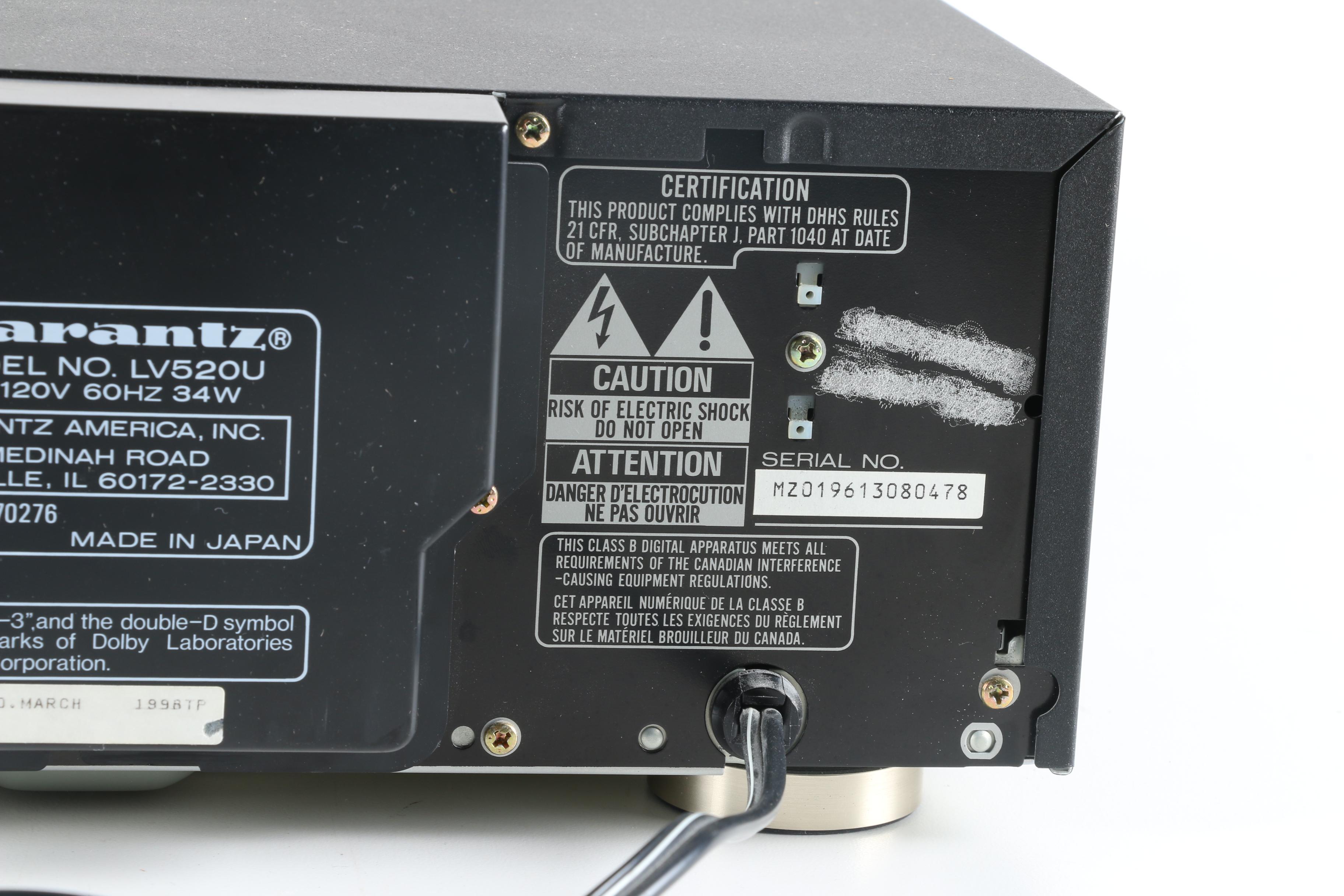 Marantz Multi LaserDisc Player